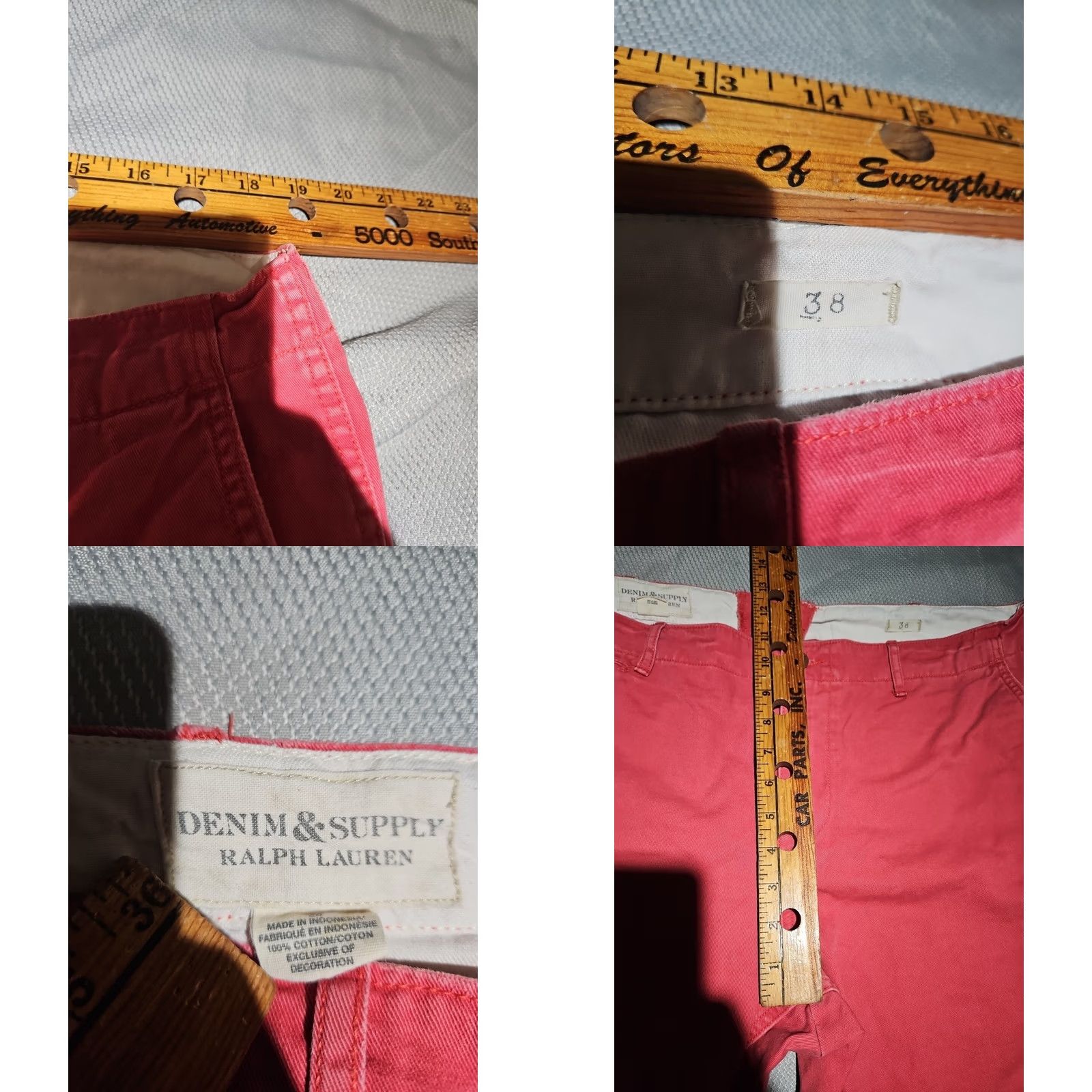 Vintage VINTAGE Denim & Supply Ralph Lauren Shorts Mens 38 Pink Casual 9" Inseam Chino Size US 38 / EU 54 - 8 Thumbnail