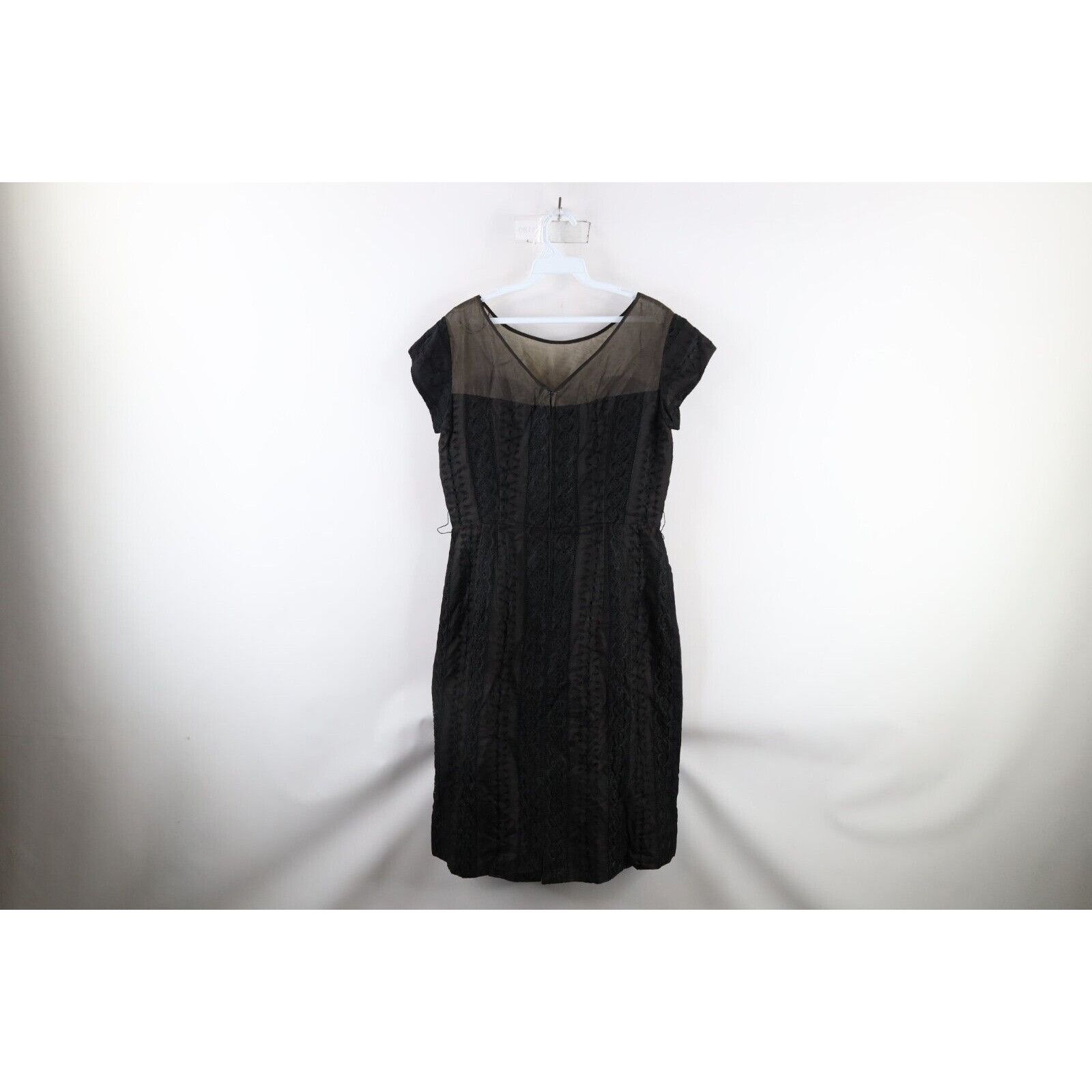 Vintage Vintage 50s 60s Rockabilly Distressed Lace Flower Dress Size XL / US 12-14 / IT 48-50 - 11 Thumbnail