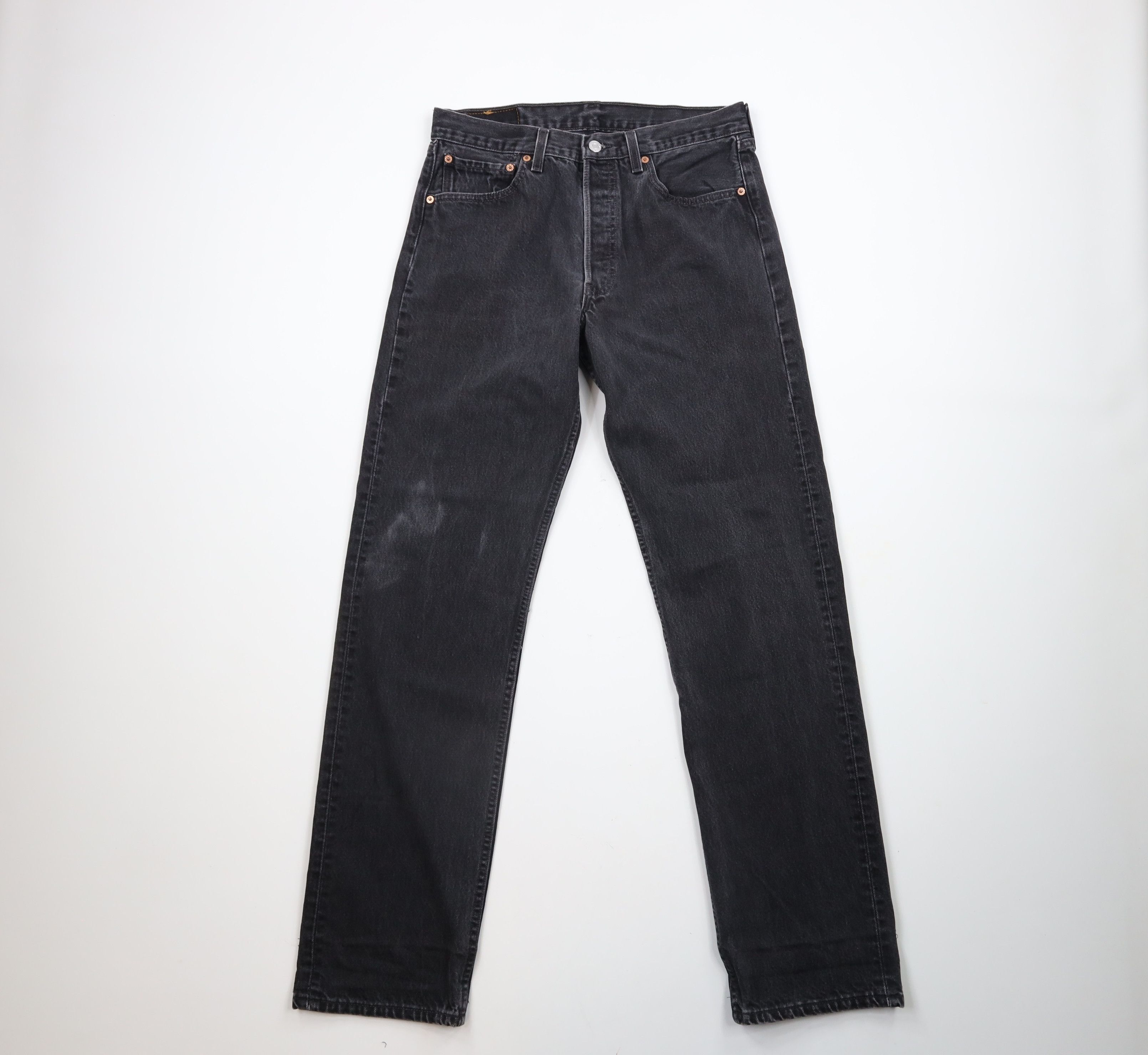 Levi's × Vintage Vintage 90s Levis 501xx Fit Button Fly Jeans Black USA Size US 32 / EU 48 - 1 Thumbnail
