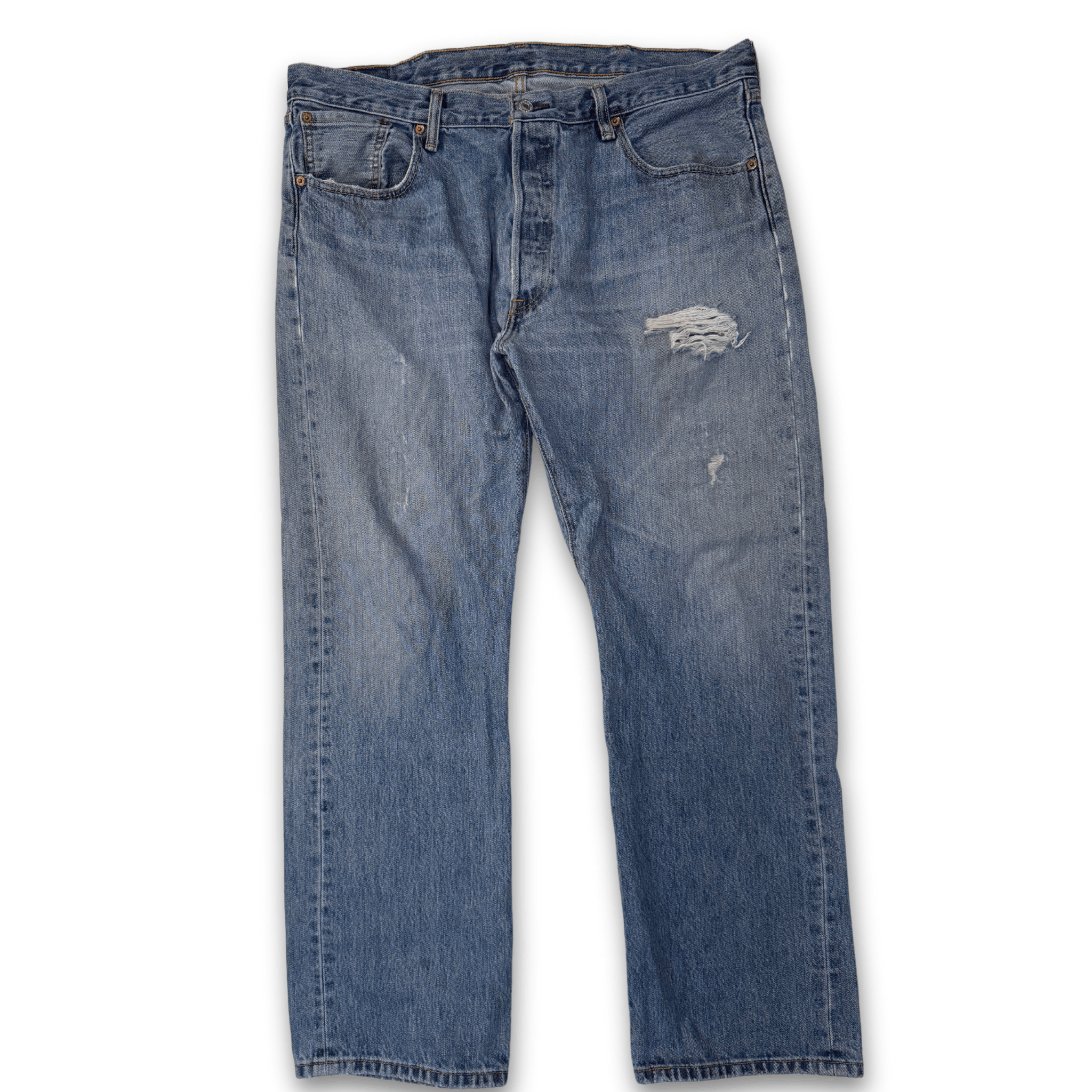 Levi's Levi's 501s Distressed Straight Leg Jeans | 38x30 Size US 38 / EU 54 - 1 Thumbnail