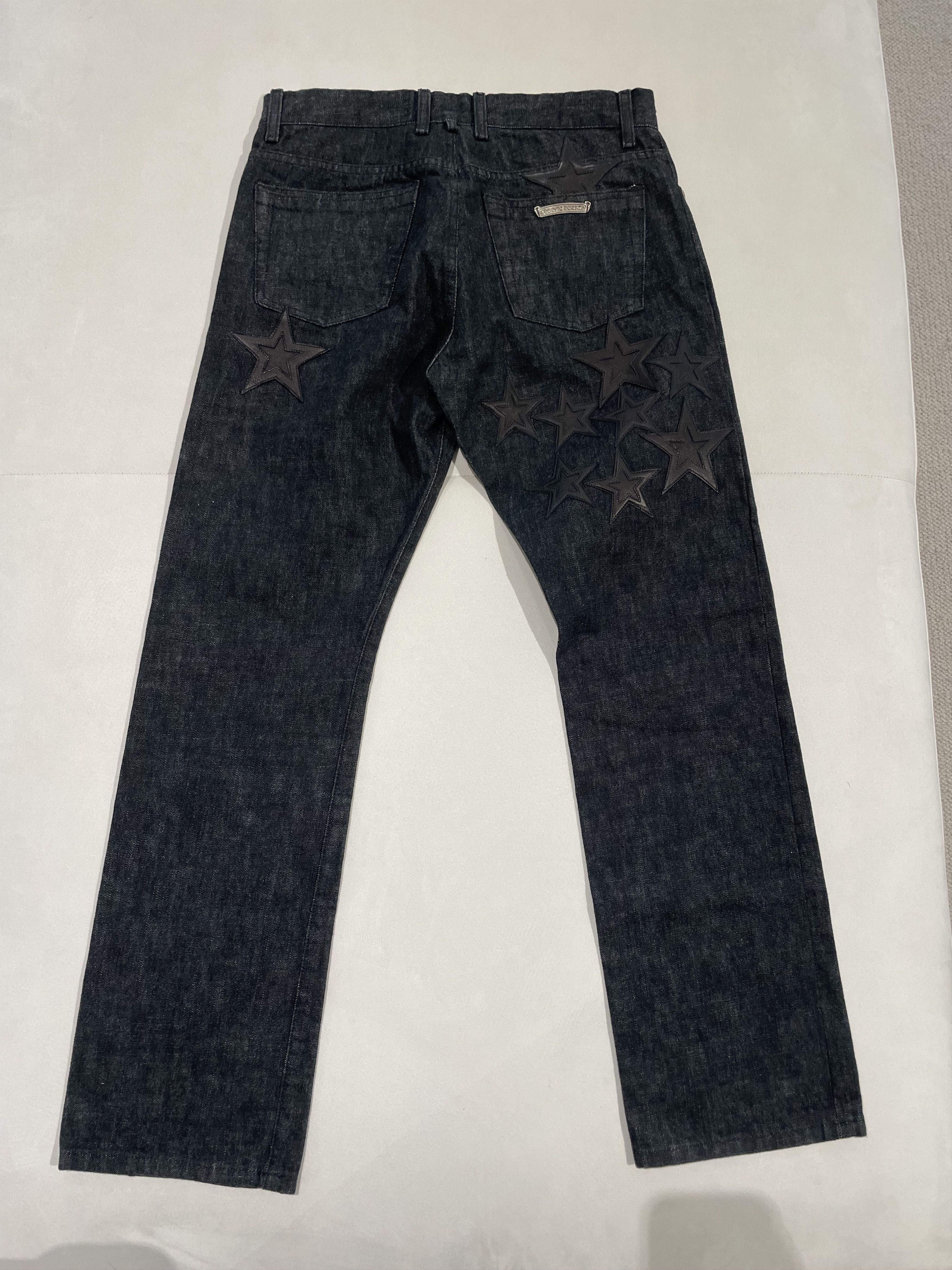 Chrome Hearts Chrome Hearts Black Star Leather Patch Dark Grey Jeans Size US 32 / EU 48 - 4 Thumbnail