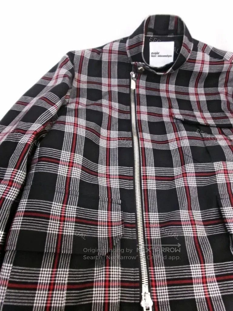 Noir Kei Ninomiya Noir Kei Ninomiya Black Plaid Jacket. Size S / US 4 / IT 40 - 4 Thumbnail
