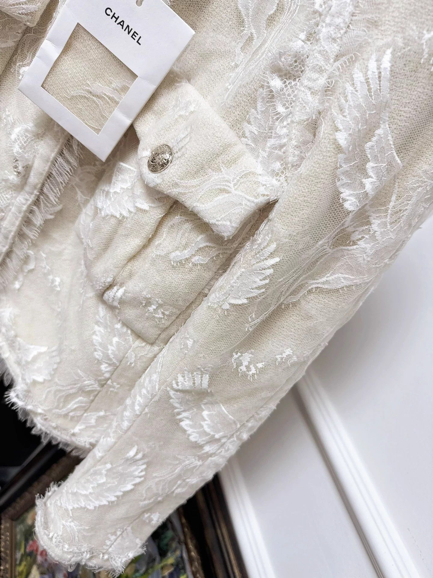Chanel Chanel 20K Equestrian Ivory Lace Tweed Jacket FR36 Size XS / US 0-2 / IT 36-38 - 4 Thumbnail