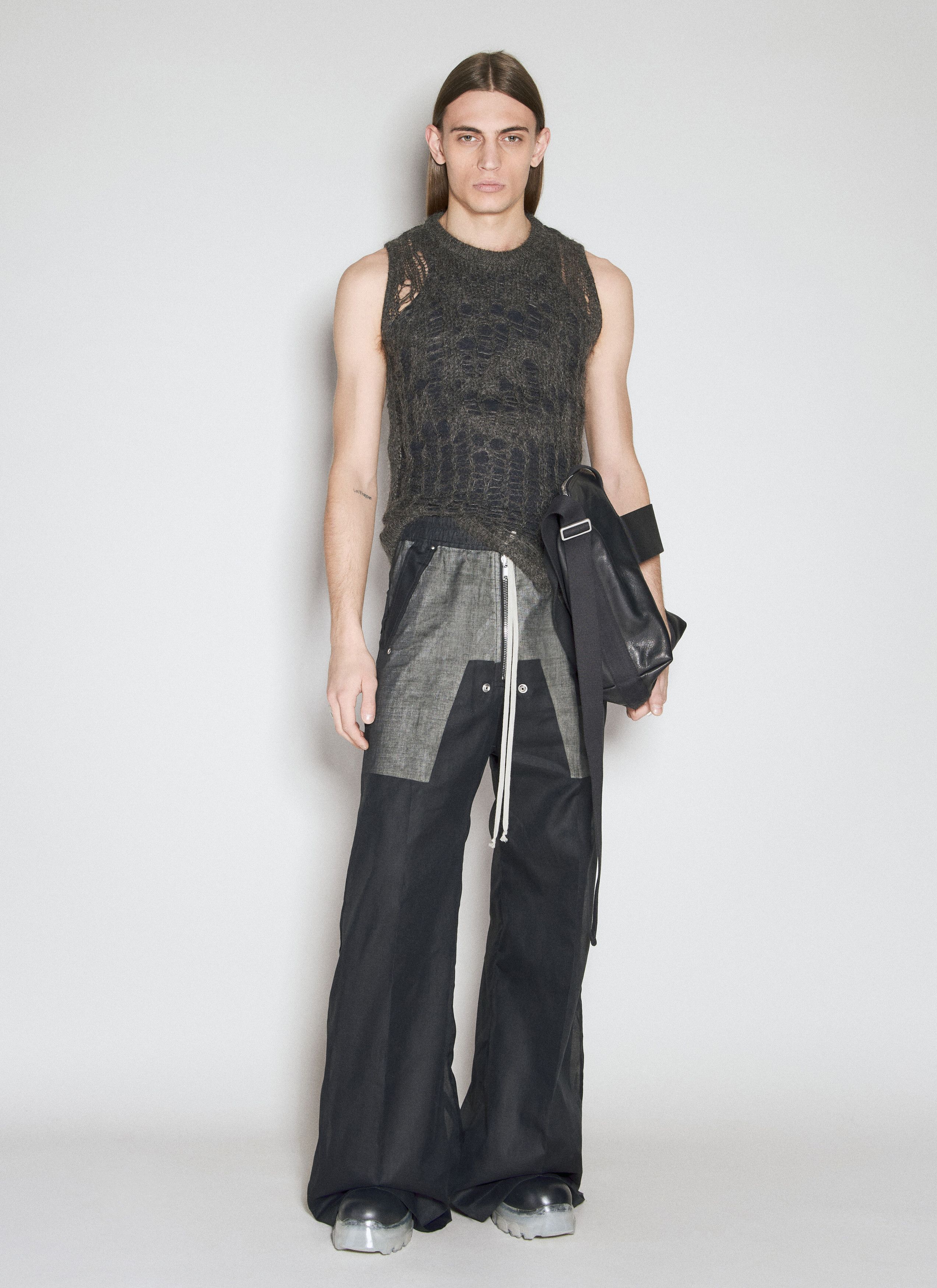 Rick Owens Wool Blend Dark Dust Hand Knit Spider Tank Top SS24 Lido Size US M / EU 48-50 / 2 - 14 Thumbnail
