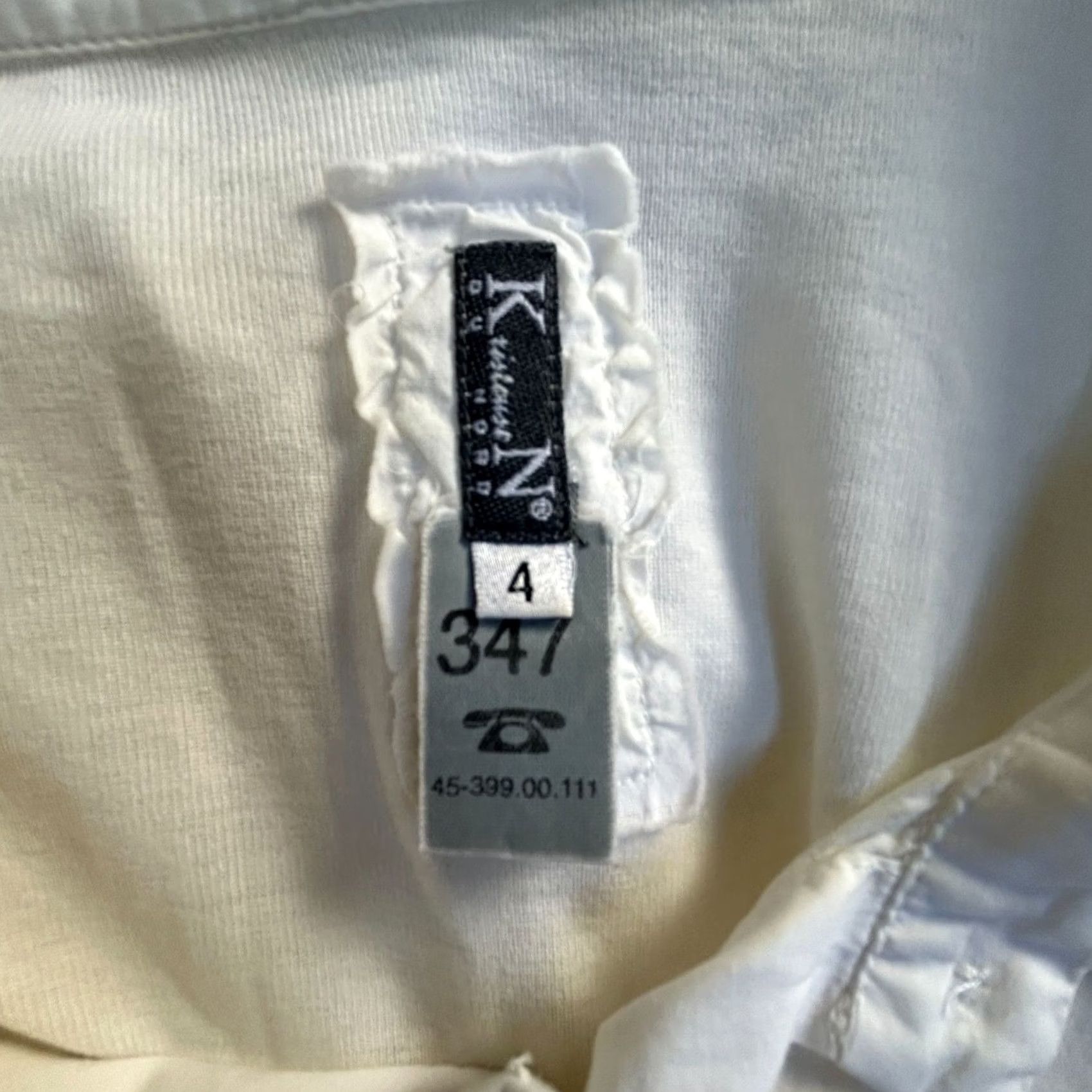 Vintage Kristensen Du Nord Polo Shirt Size 4 White Long Sleeve Made in Italy Womens Size S / US 4 / IT 40 - 3 Thumbnail