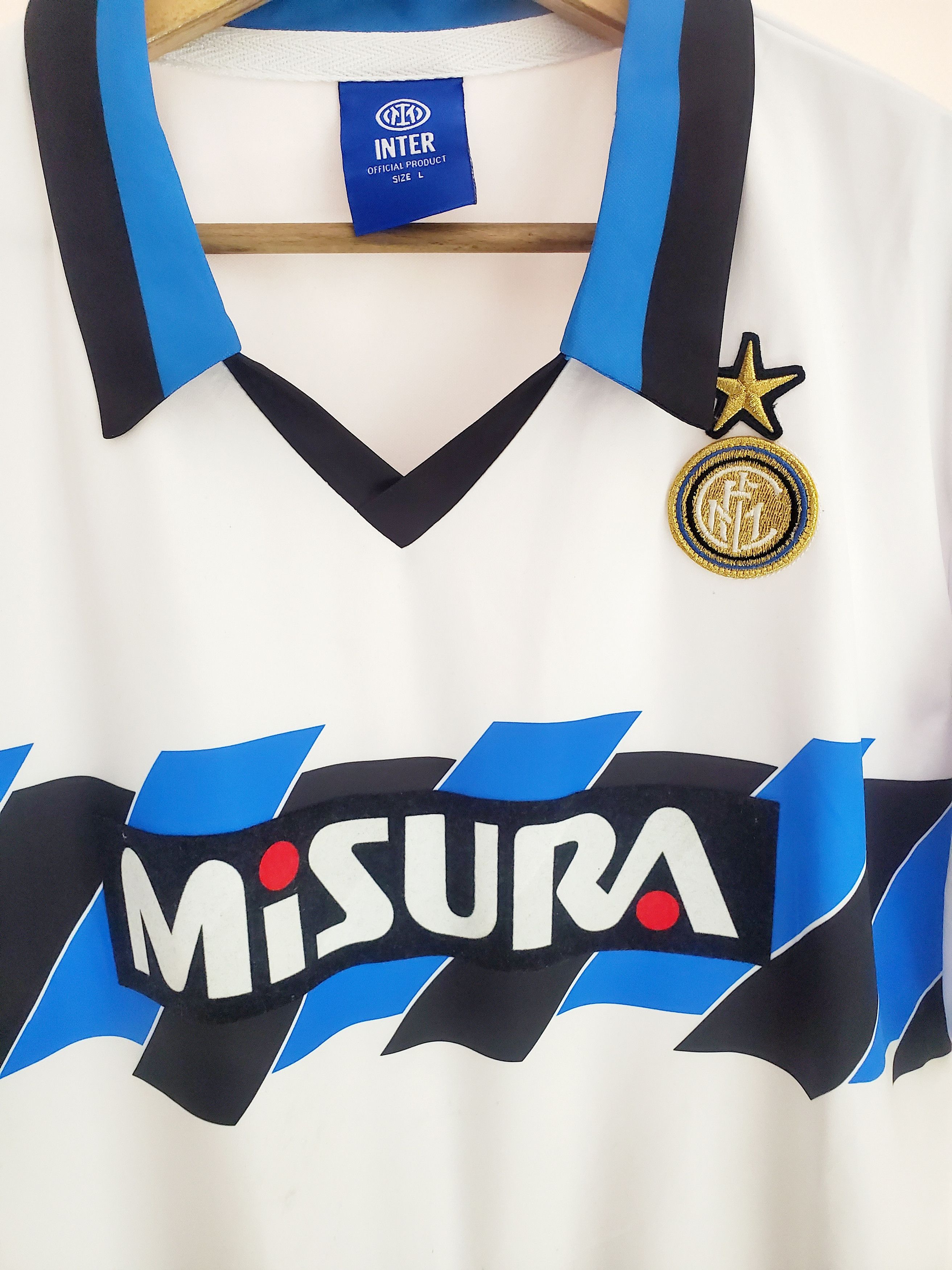 Vintage Score Draw Retro International Milano Jersey 1990 MISURA L Size US L / EU 52-54 / 3 - 2 Thumbnail