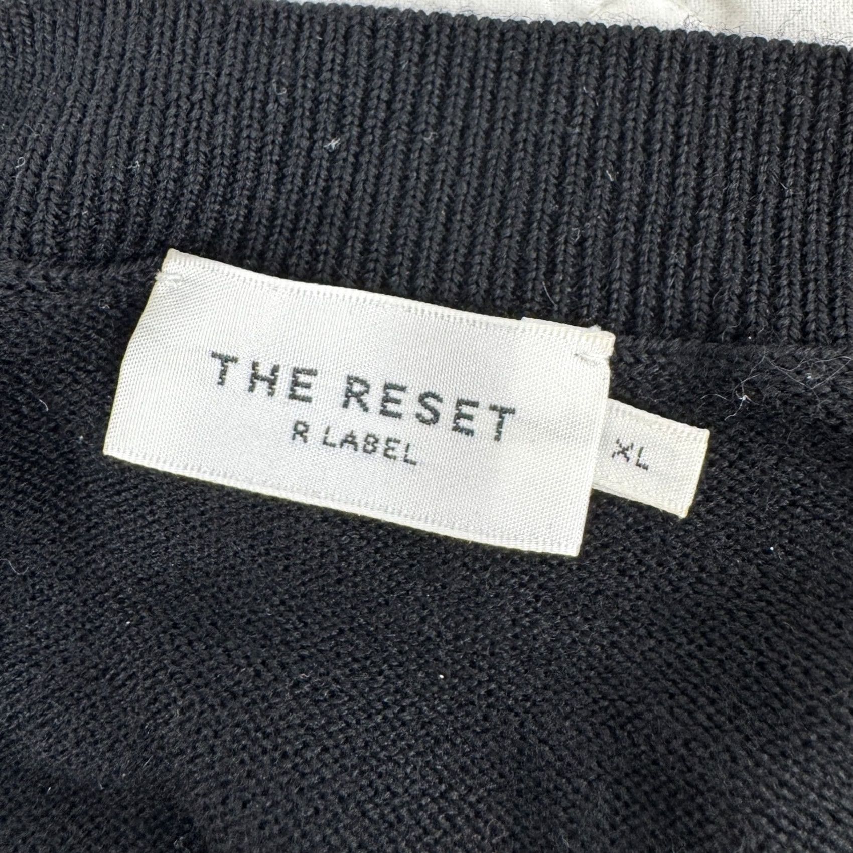 Vintage The Reset Wool V-Neck Pullover Shoulder Relaxed Fit Womens XL Black Sweater Size XL / US 12-14 / IT 48-50 - 3 Thumbnail