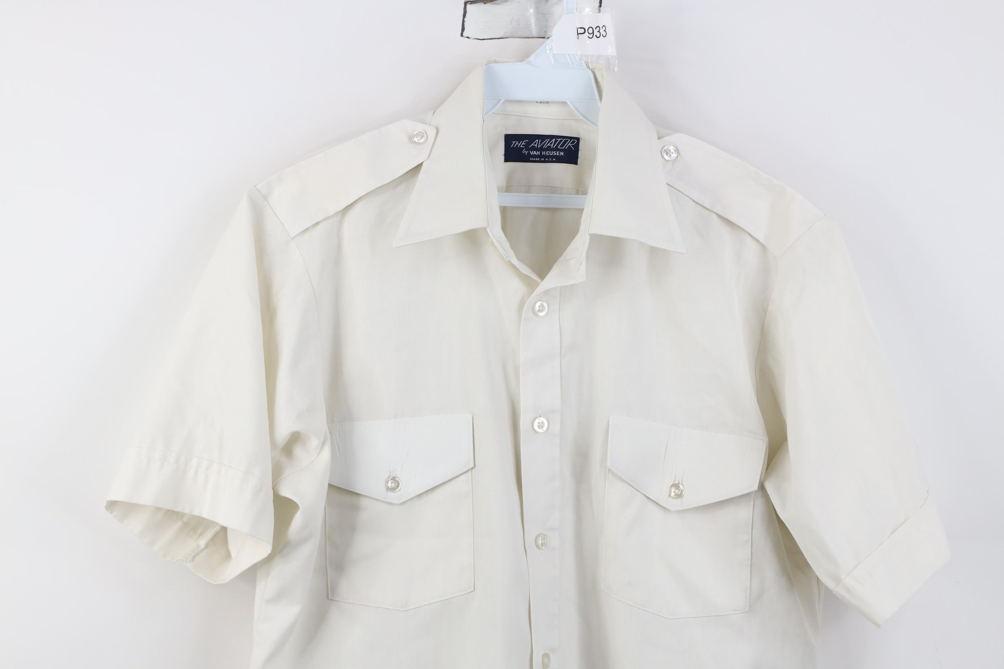 Vintage Vintage 70s The Aviator Flight Short Sleeve Button Shirt Size US M / EU 48-50 / 2 - 2 Thumbnail