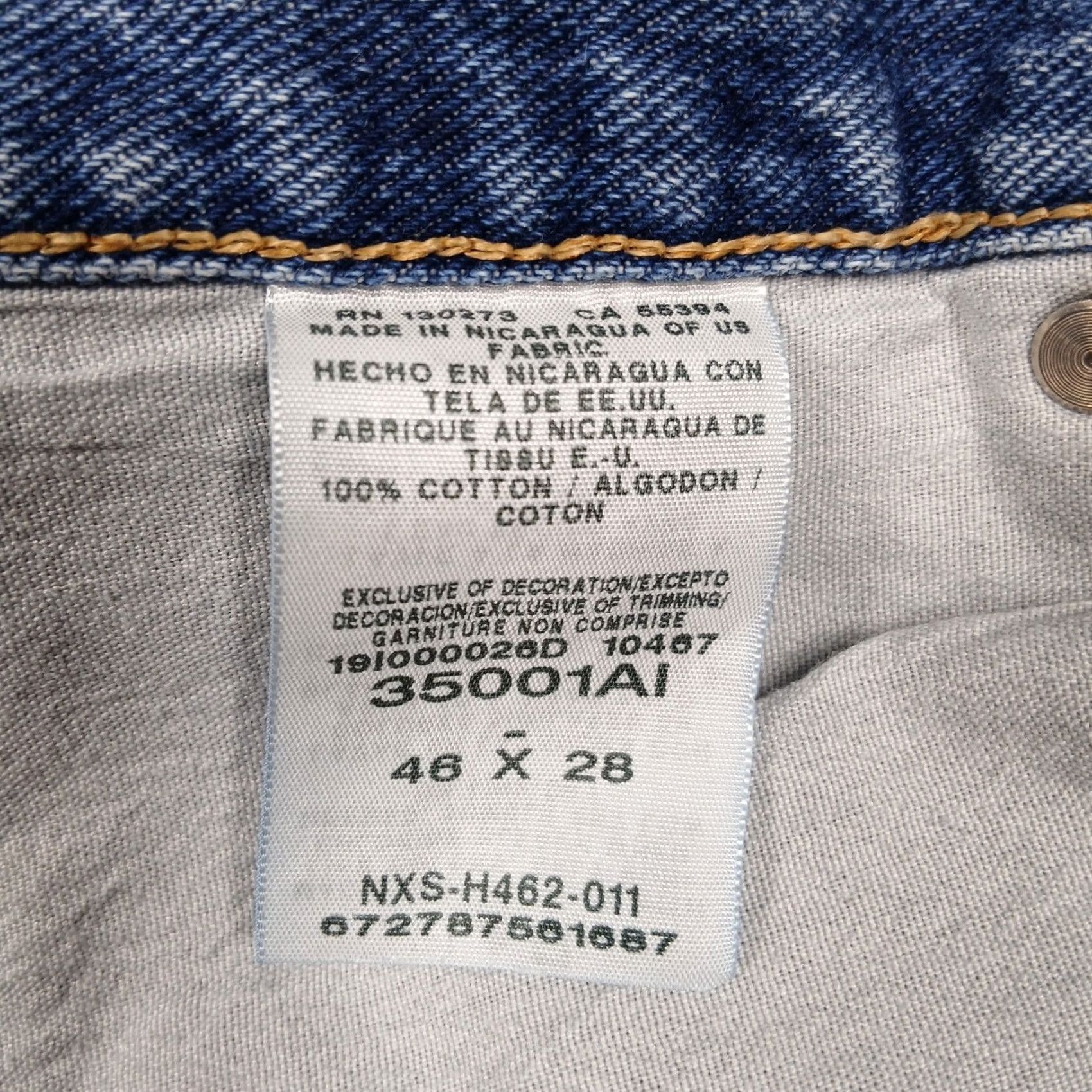 Wrangler Wrangler Jeans Mens 46 Blue Rugged Wear Men 46x28 Cotton Denim Made Nicaragua Size US 30 / EU 46 - 5 Thumbnail