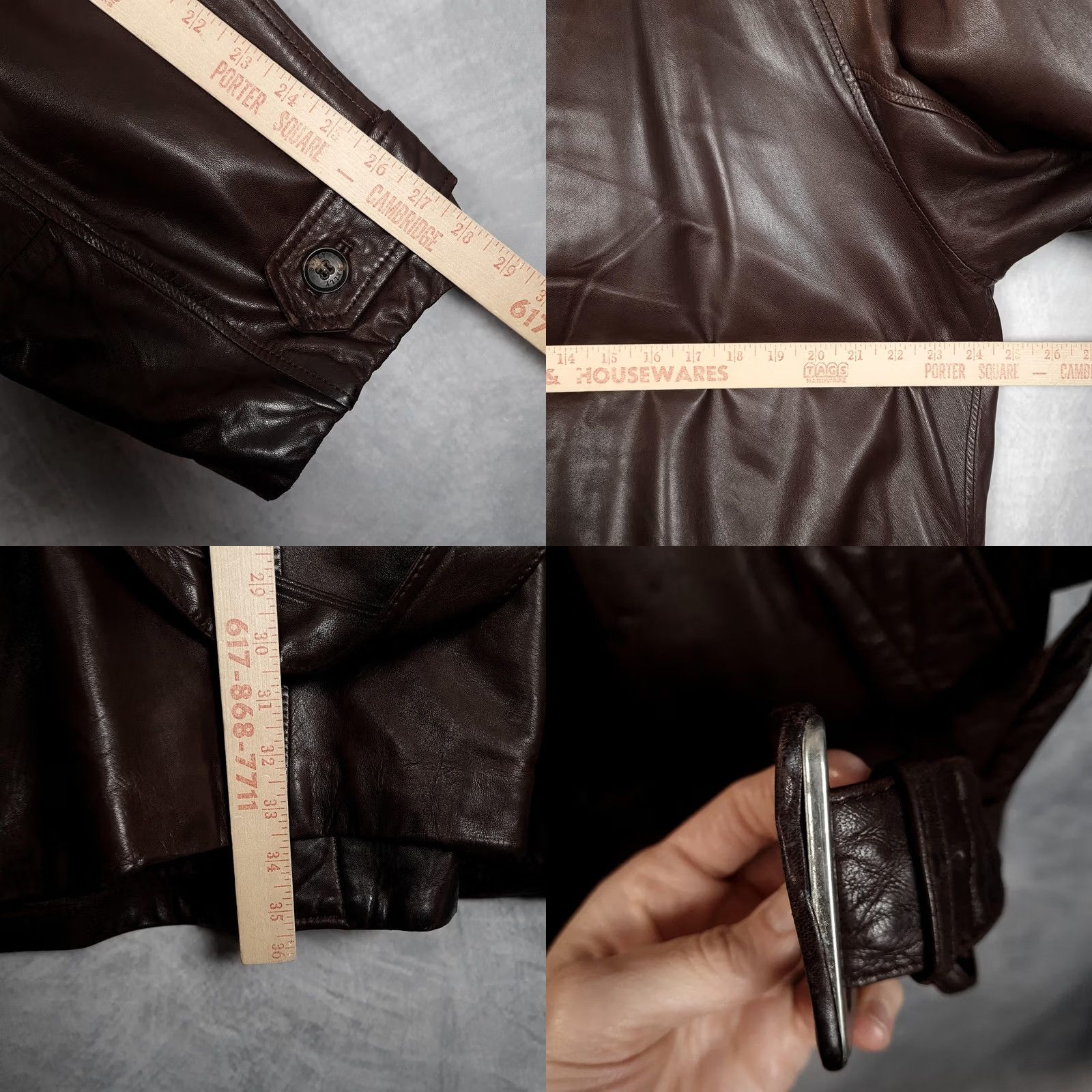 Bally Bally Coat Mens 48 Brown Leather Belted Trench Wool Lined Mid-Length Coat Size US M / EU 48-50 / 2 - 10 Thumbnail