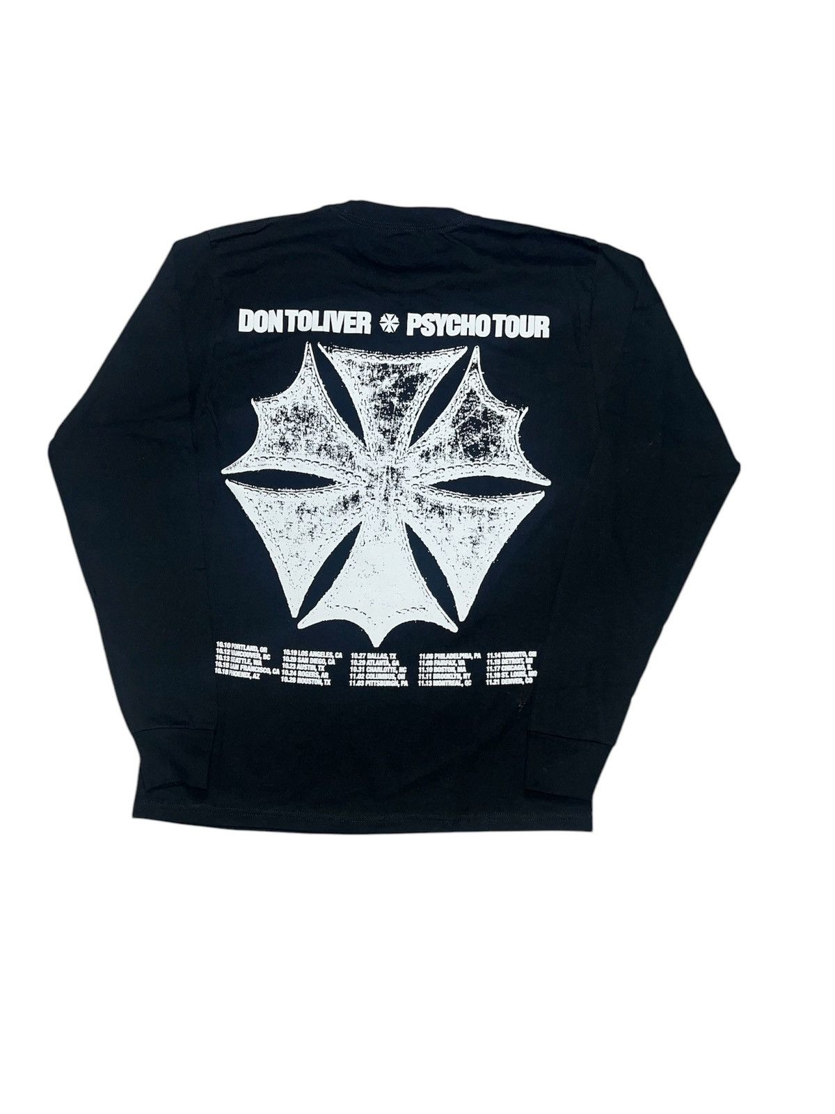 T-Shirt Don Toliver Psycho Tour Europe 2025 | Unisex Cotone | Nero Taglia L | Streetwear Uomo Donna