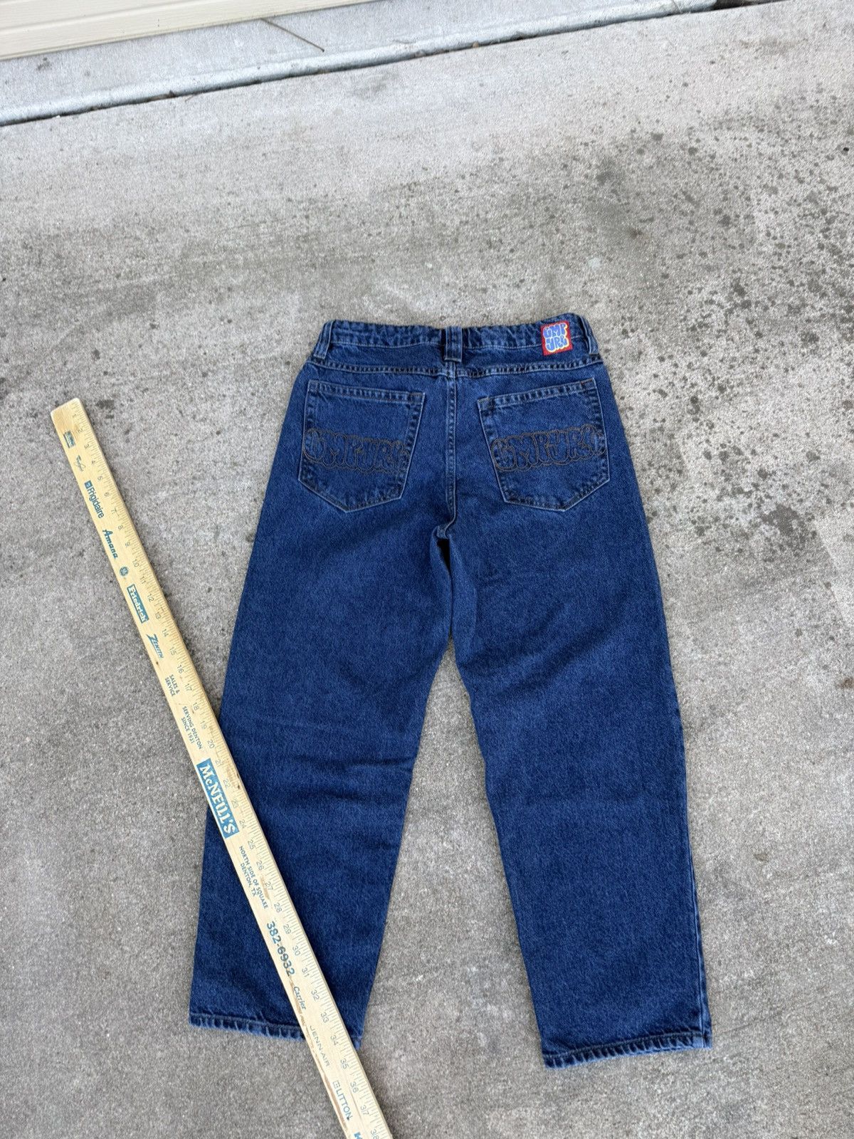 Empyre Empyre Evening Blue Washed Ultra Loose Denim Jeans Size US 26 / EU 42 - 2 Thumbnail