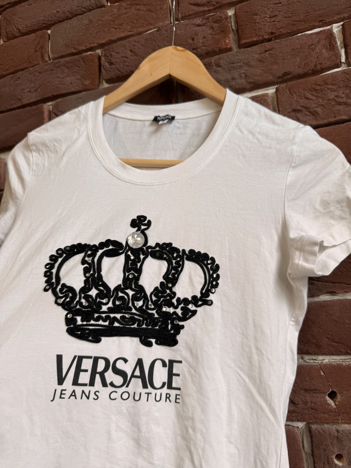 Versace Vintage Versace Jeans Couture Rare Spellout Women’s Tshirt S Size S / US 4 / IT 40 - 3 Thumbnail
