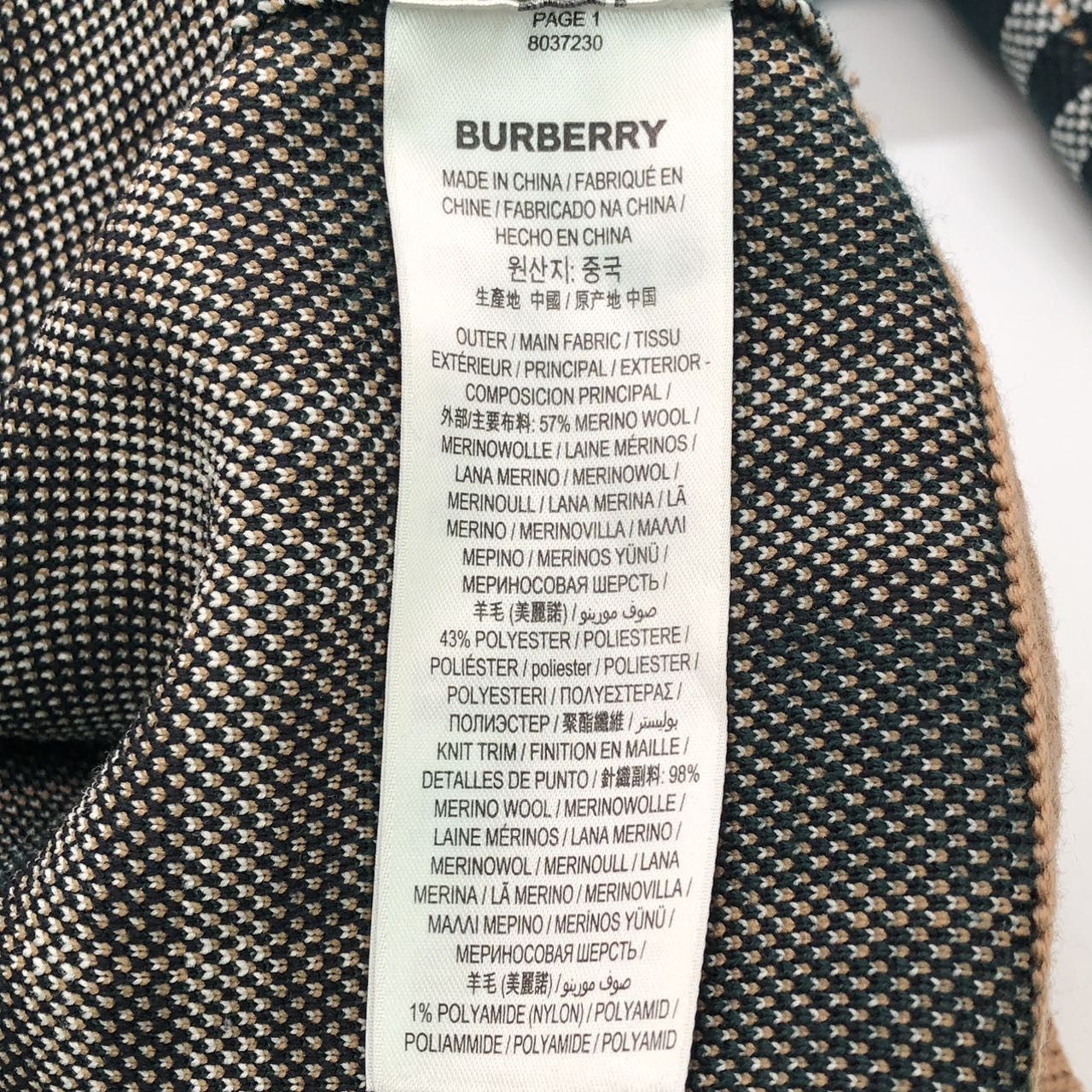 Burberry Burberry Check Jacquard Functional Merino Knit Sweater K26WX Size S / US 4 / IT 40 - 8 Thumbnail