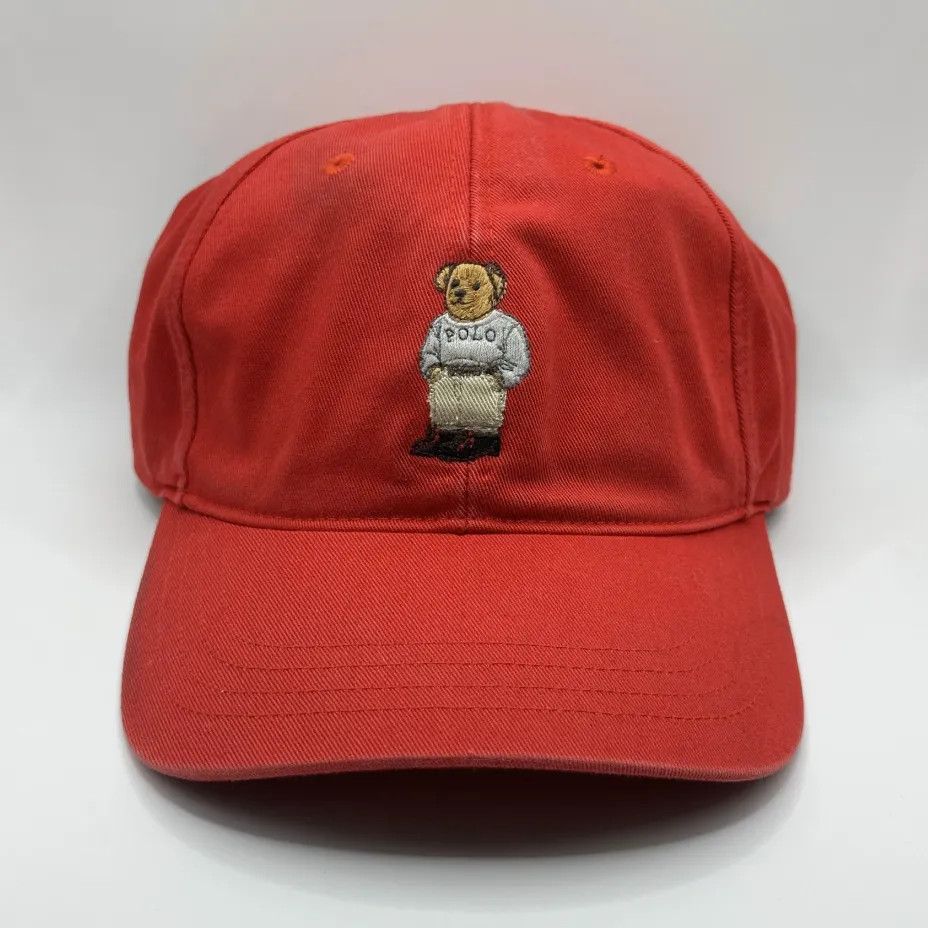 Polo Ralph Lauren Vintage Polo Ralph Lauren Red Polo Bear Baseball Cap RARE! Size ONE SIZE - 1 Thumbnail