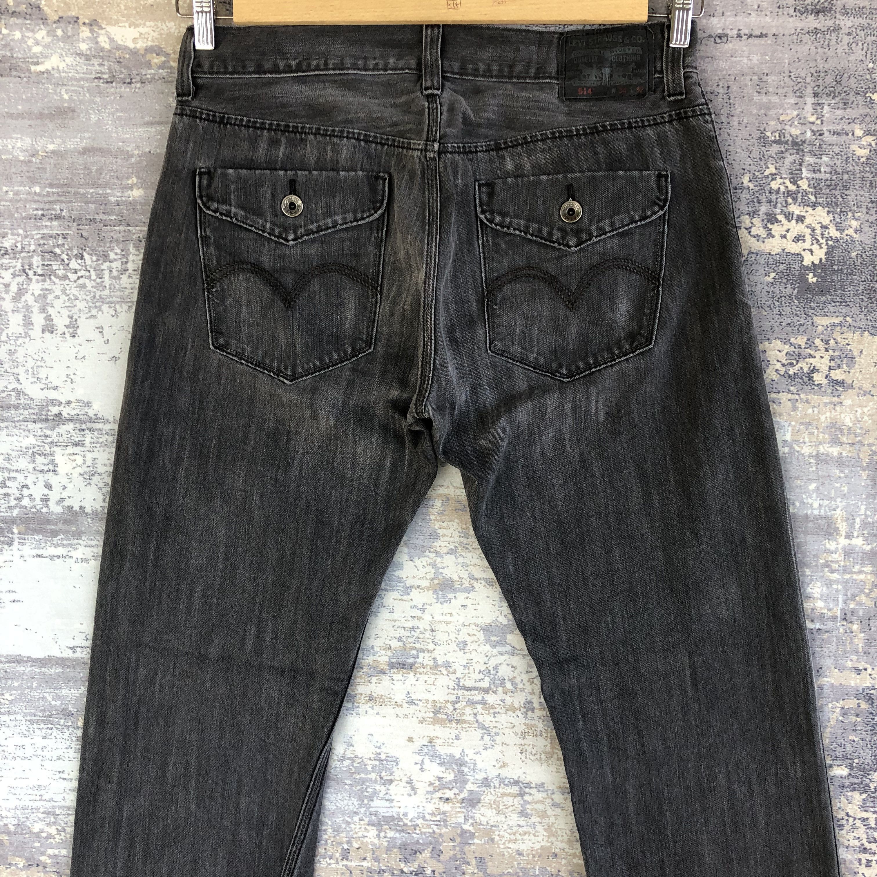 Levi's Vintage Super Black Levis 514 Jeans Levi's Faded Denim Size US 32 / EU 48 - 4 Thumbnail