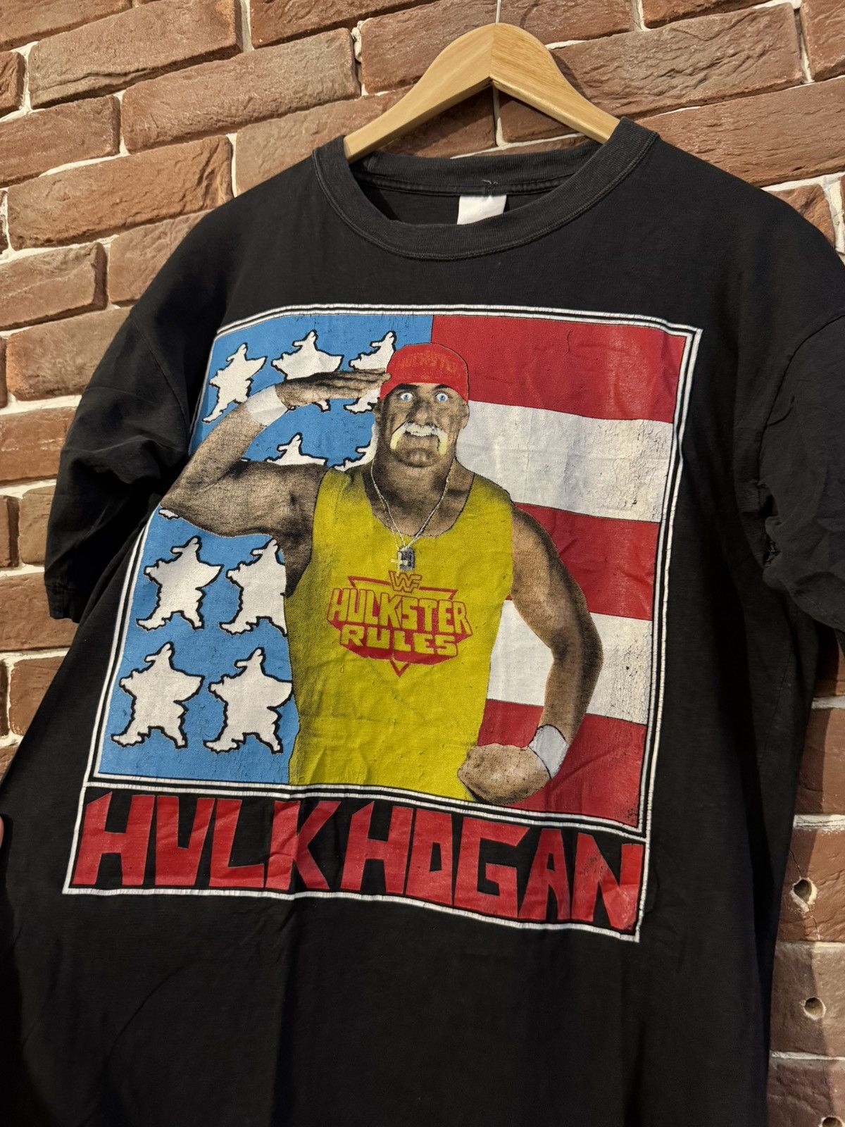 WWE Hulk Hogan Rules WWE WWF Vintage 90s Rare Wrestling T Shirt Size US M / EU 48-50 / 2 - 3 Thumbnail