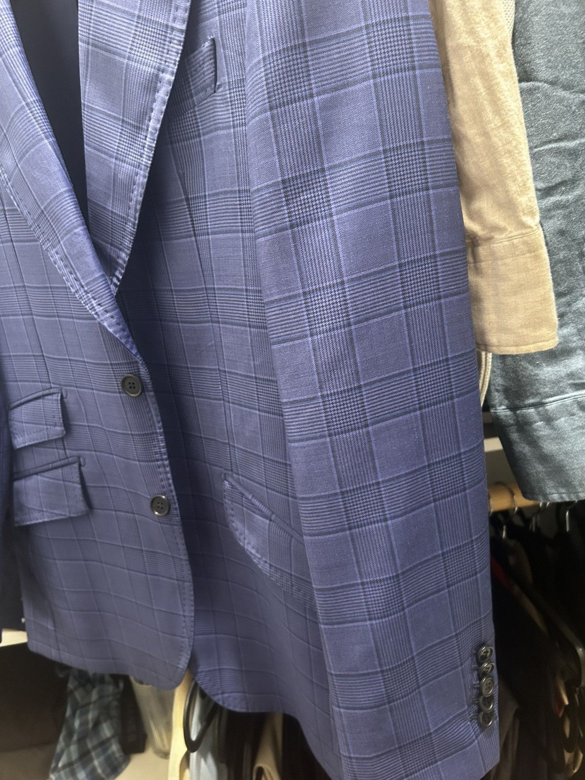 Suitsupply 1299$ Suit jacket (415$), blue suit Neo-Italy style Size 44S - 3 Thumbnail