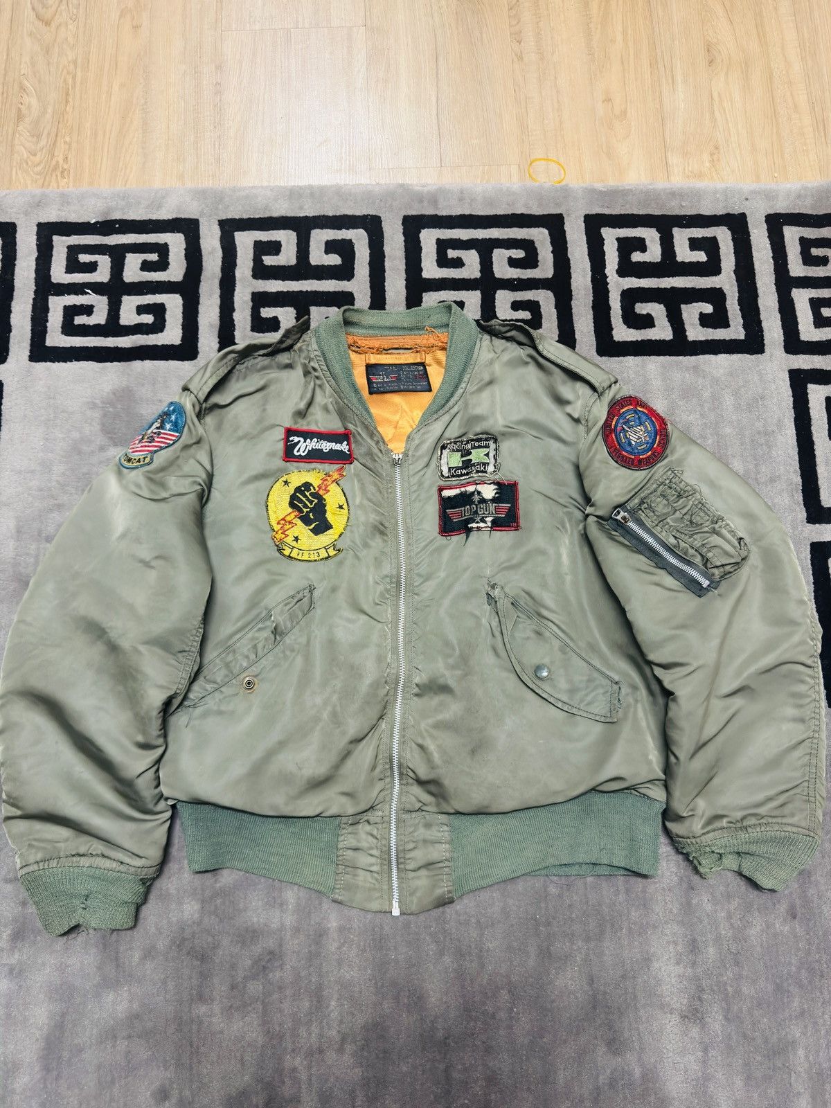 Vintage RARE VINTAGE 80’s TOP GUN BY PARAMOUNT BOMBER WITH SIGNATURE Size US M / EU 48-50 / 2 - 1 Thumbnail