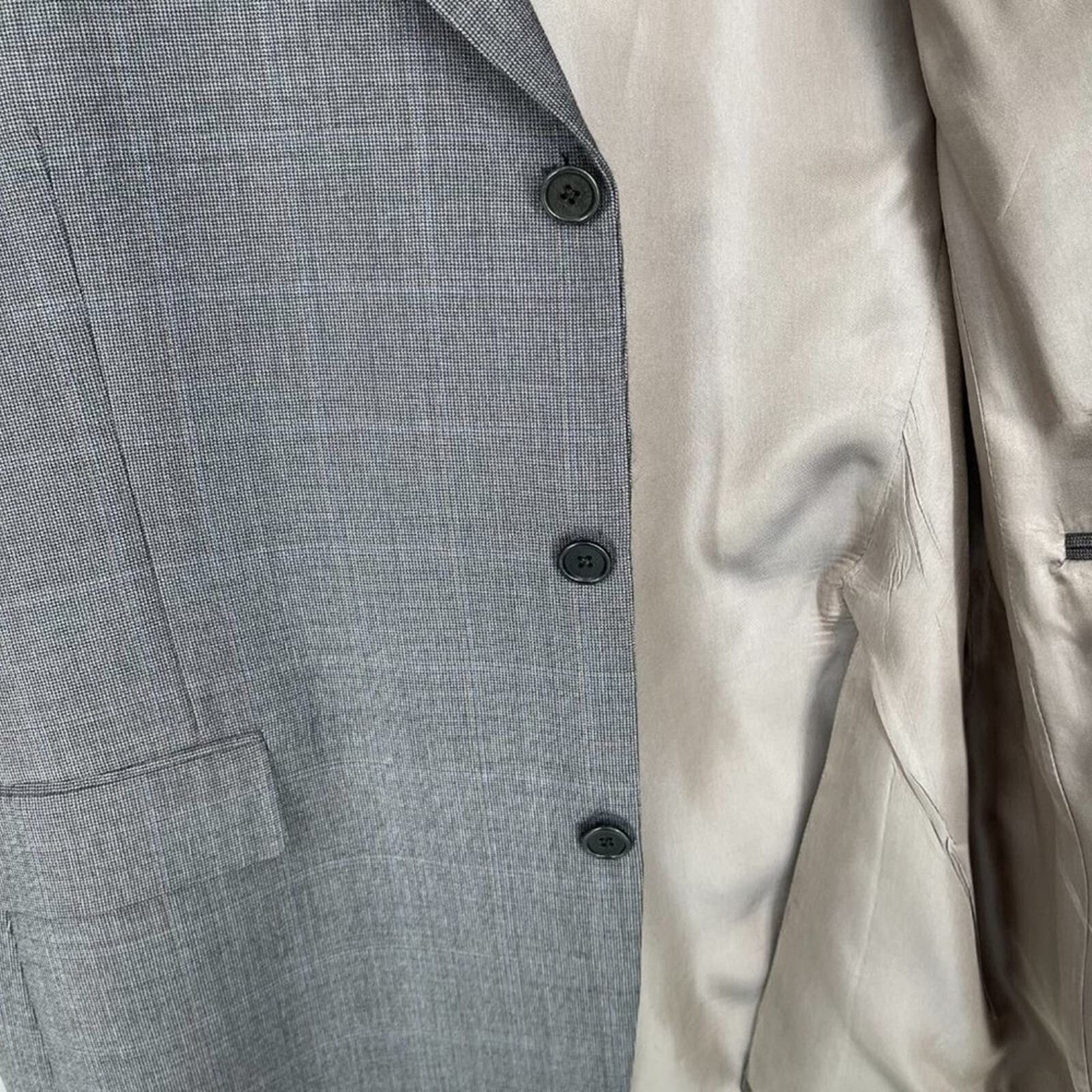 Ted Baker Ted Baker Windorbane Plaid Grey Textured Suit Jacket 46L Size US S / EU 44-46 / 1 - 4 Thumbnail