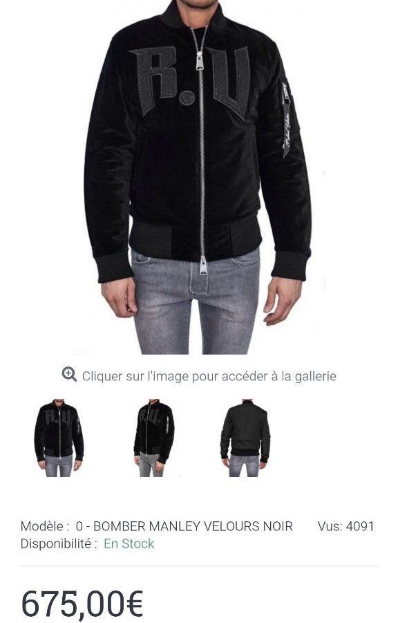 Other Richard Valentine Bomber Manley Velours Noir Size US M / EU 48-50 / 2 - 2 Thumbnail