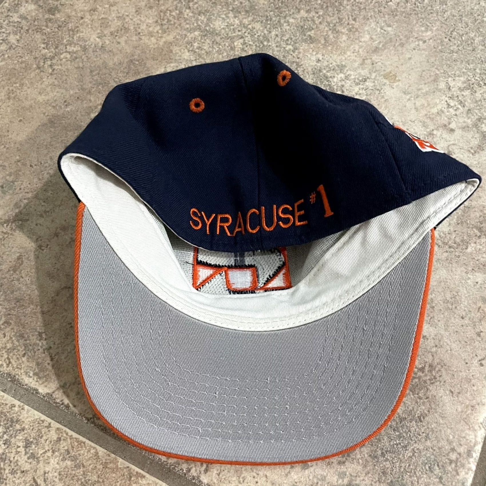 Vintage VTG Hat Syracuse USA Baseball Cap Orange Blue 6 7/8 Men Fitted USA Fitted 6 7/8 Hat Blue Orange Syracuse Men Baseball Cap VTG HaT USA 6 7/8 Size ONE SIZE - 3 Thumbnail