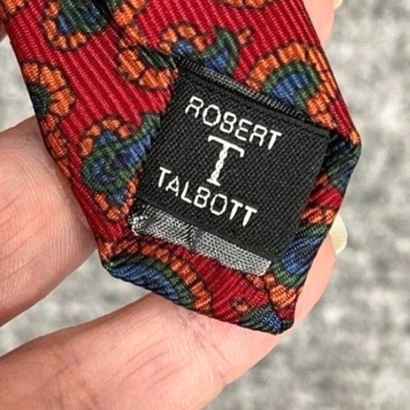 Robert Talbott VINTAGE Robert Talbott Best of Class Red Paisley Silk Necktie Mens Accessory Academia Size ONE SIZE - 3 Thumbnail