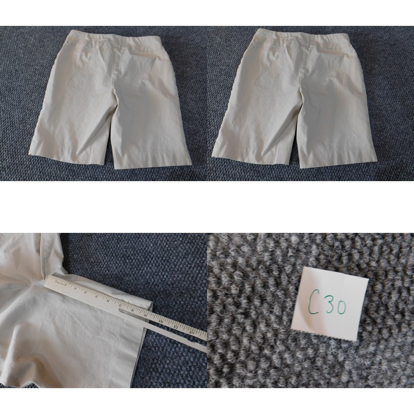 Vintage Crown & Ivy Shorts 6 Womens Beige Chino Casual Size 29" - 8 Thumbnail
