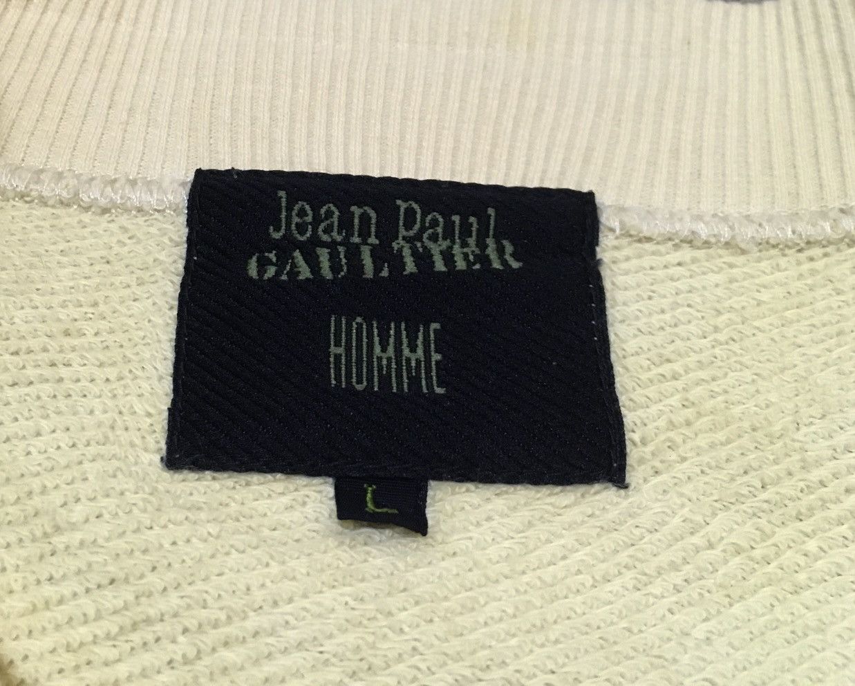 Jean Paul Gaultier Vintage Jean Paul Gaultier Homme Big Logo Sweatshirt 1990s Size US L / EU 52-54 / 3 - 7 Thumbnail