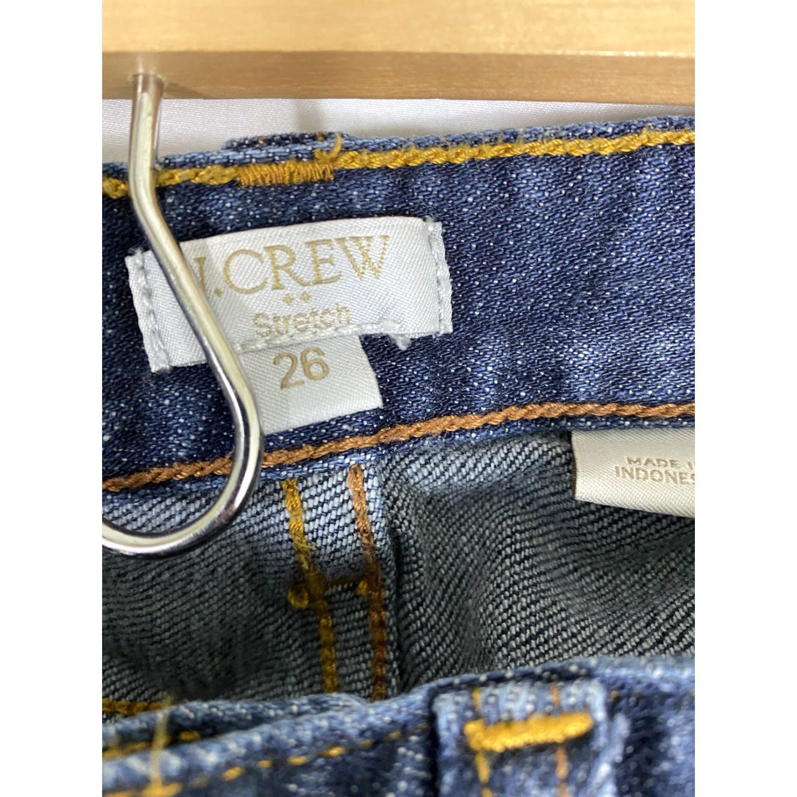 J.Crew J.CREW Jeans Womens Skinny Straight 26 Dark Wash Denim Stretch Rise Mid Inseam 26 Blue Cotton Blend 70934 Size 26" / US 2 / IT 38 - 3 Thumbnail