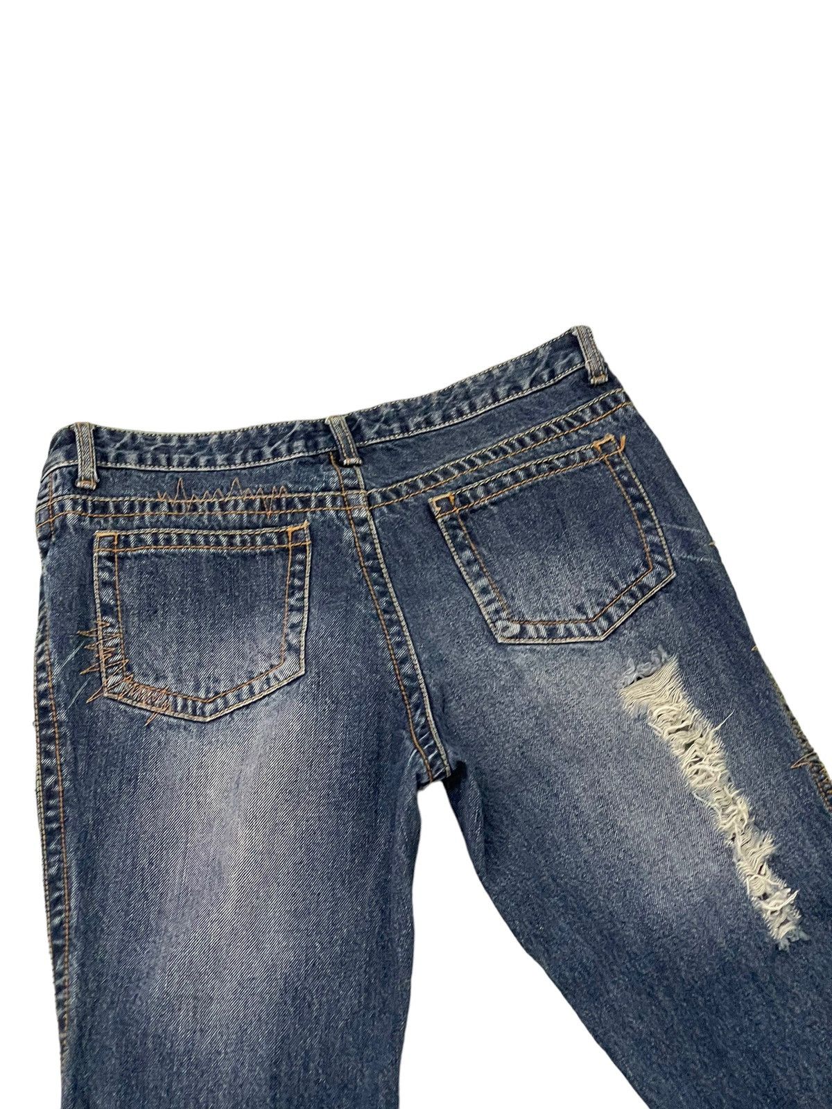 Japanese Brand Flare Jeans Supure Distress Low Rise Boot Cut 8🟦1 Size US 32 / EU 48 - 17 Thumbnail