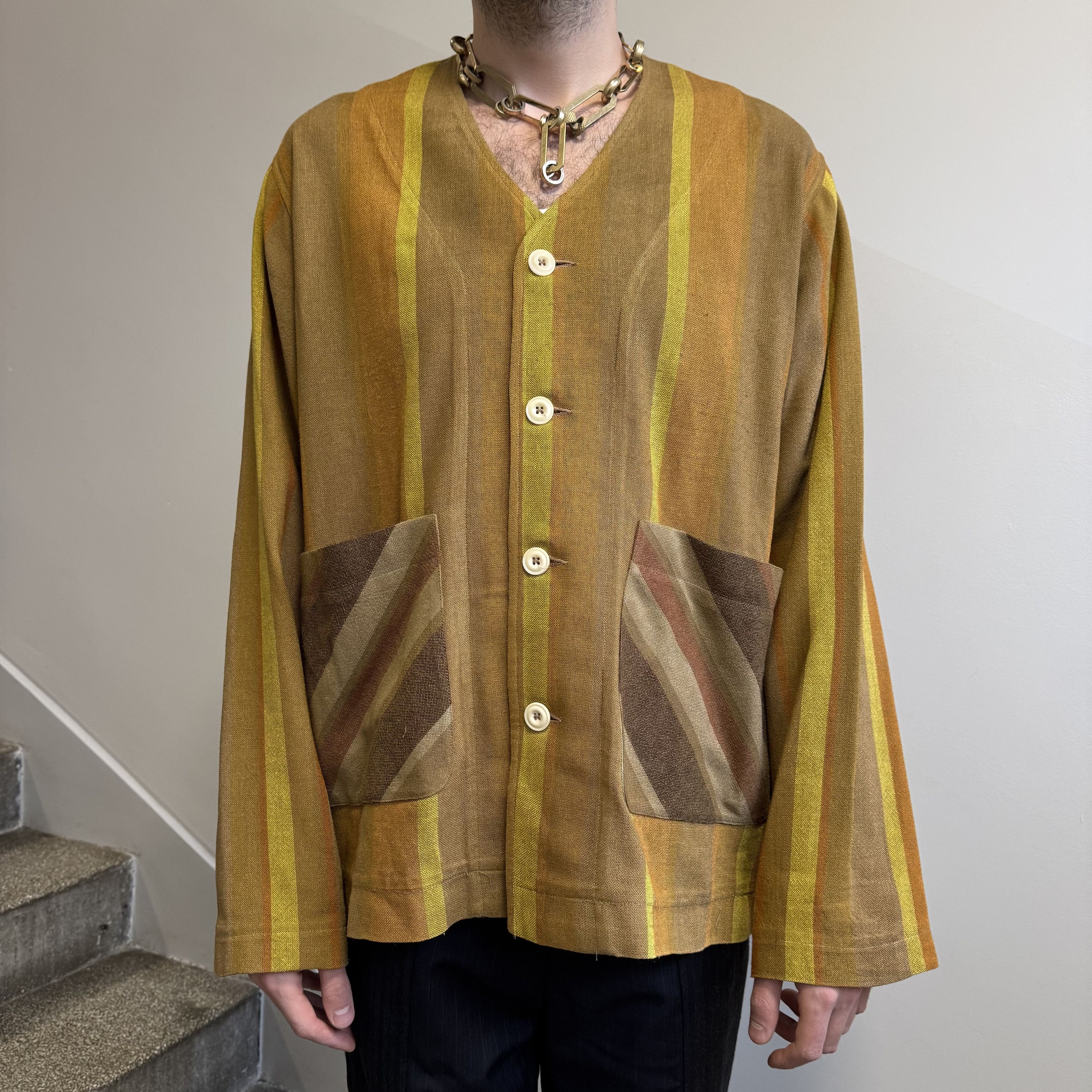 Nicholas Daley Nicholas Daley Multicolor Striped Light Jacket Size US L / EU 52-54 / 3 - 1 Thumbnail