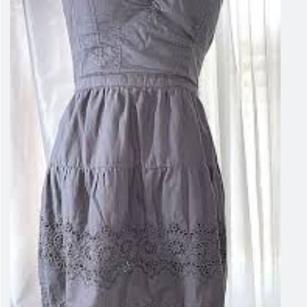 American Eagle Outfitters American eagle size X Small gray dress cotton tiered eyelet Size XXS / US 00 / IT 34 - 8 Thumbnail