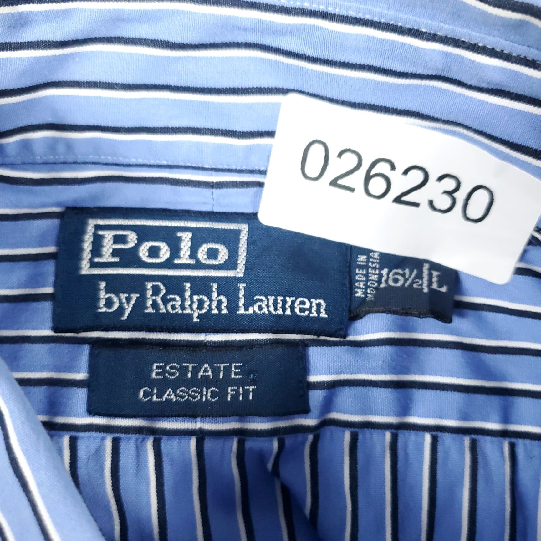 Ralph Lauren Ralph Lauren Shirt Mens Large Blue Striped Button Up Long Sleeve Size US L / EU 52-54 / 3 - 6 Thumbnail