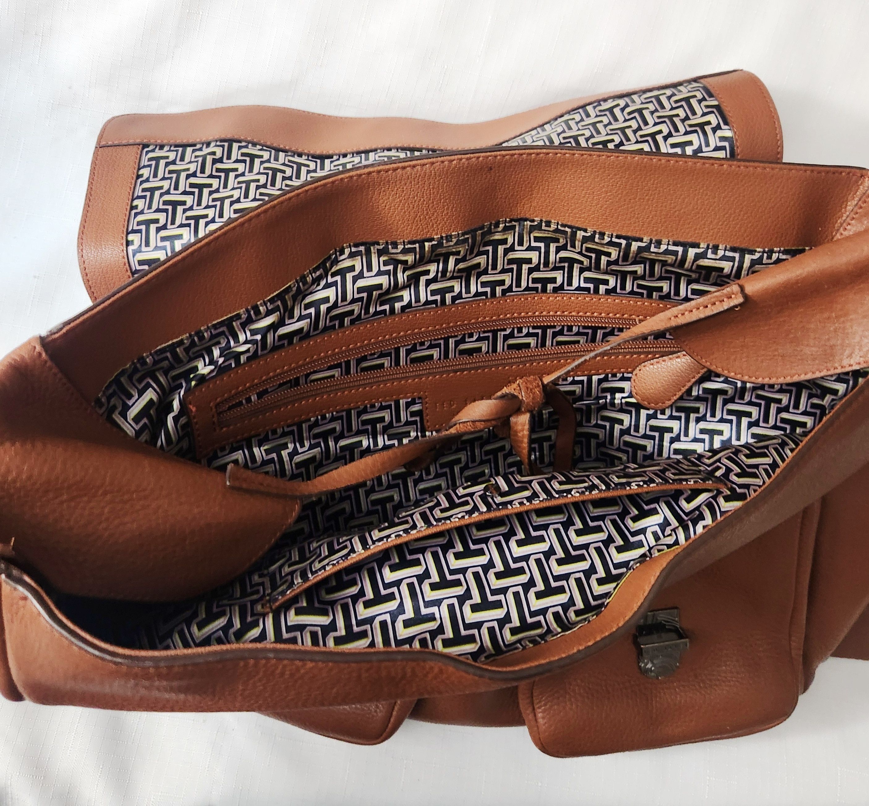 Ted Baker Ted Baker London Finlie 100% Leather Satchel Brown Messenger Size ONE SIZE - 5 Thumbnail