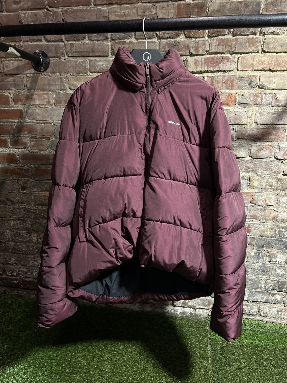 Balenciaga Balenciaga Burgundy Puffer Jacket Size US L / EU 52-54 / 3 - 1 Thumbnail