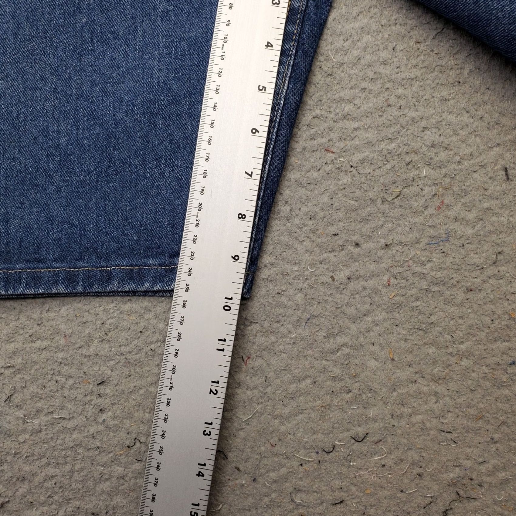 Wrangler Wrangler Mens Blue Carpenter Shorts 48 Bermuda 5-Pocket Flat Front Relaxed Fit High Rise Denim 100% Cotton Summer Outdoor Casual Travel Mens Size US 32 / EU 48 - 4 Thumbnail