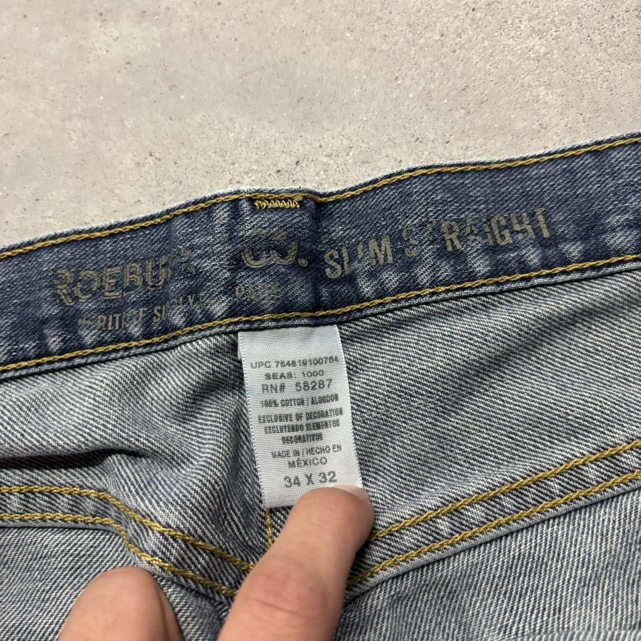 Japanese Brand × Vintage Crazy Vintage Y2K/2000s Grunge Dark Wash Denim Jeans! Size US 34 / EU 50 - 8 Thumbnail