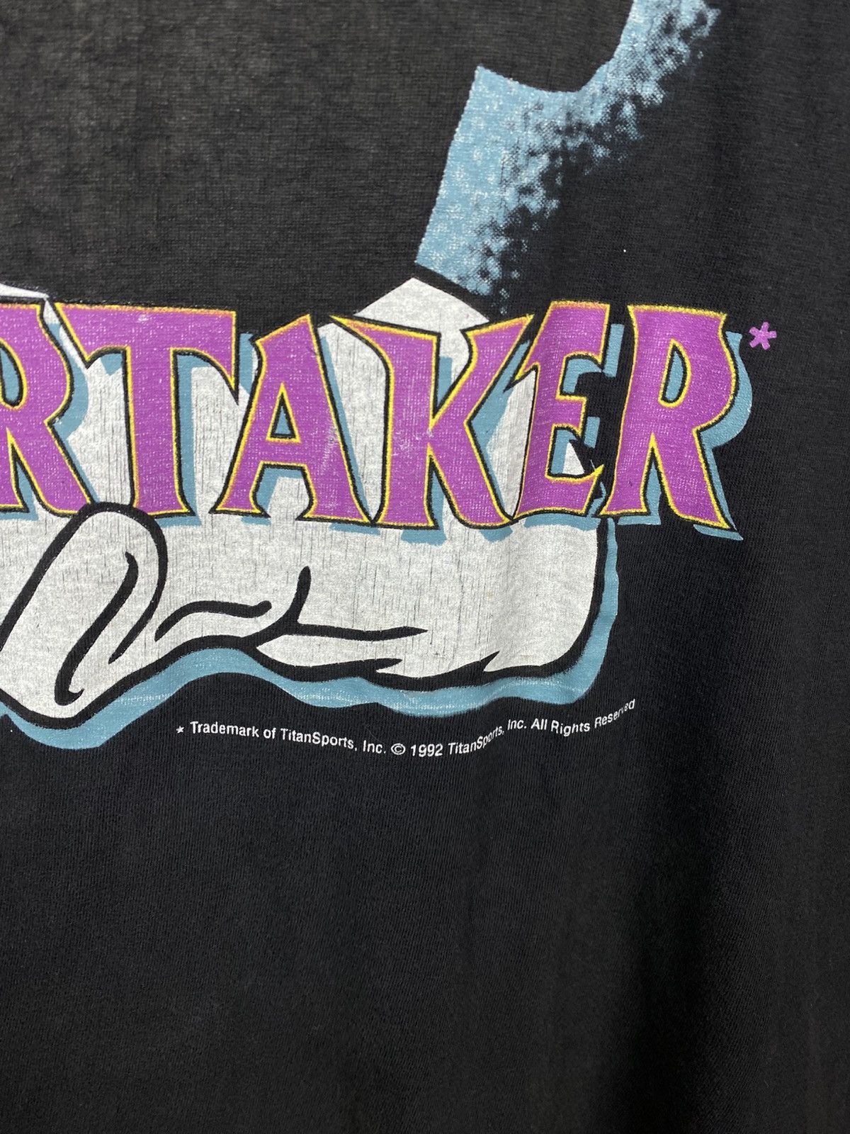 WWF ⚰️Vintage 1992 T-Shirt Undertaker WWE WWF Wrestling Tee⚰️ Size US XL / EU 56 / 4 - 3 Thumbnail