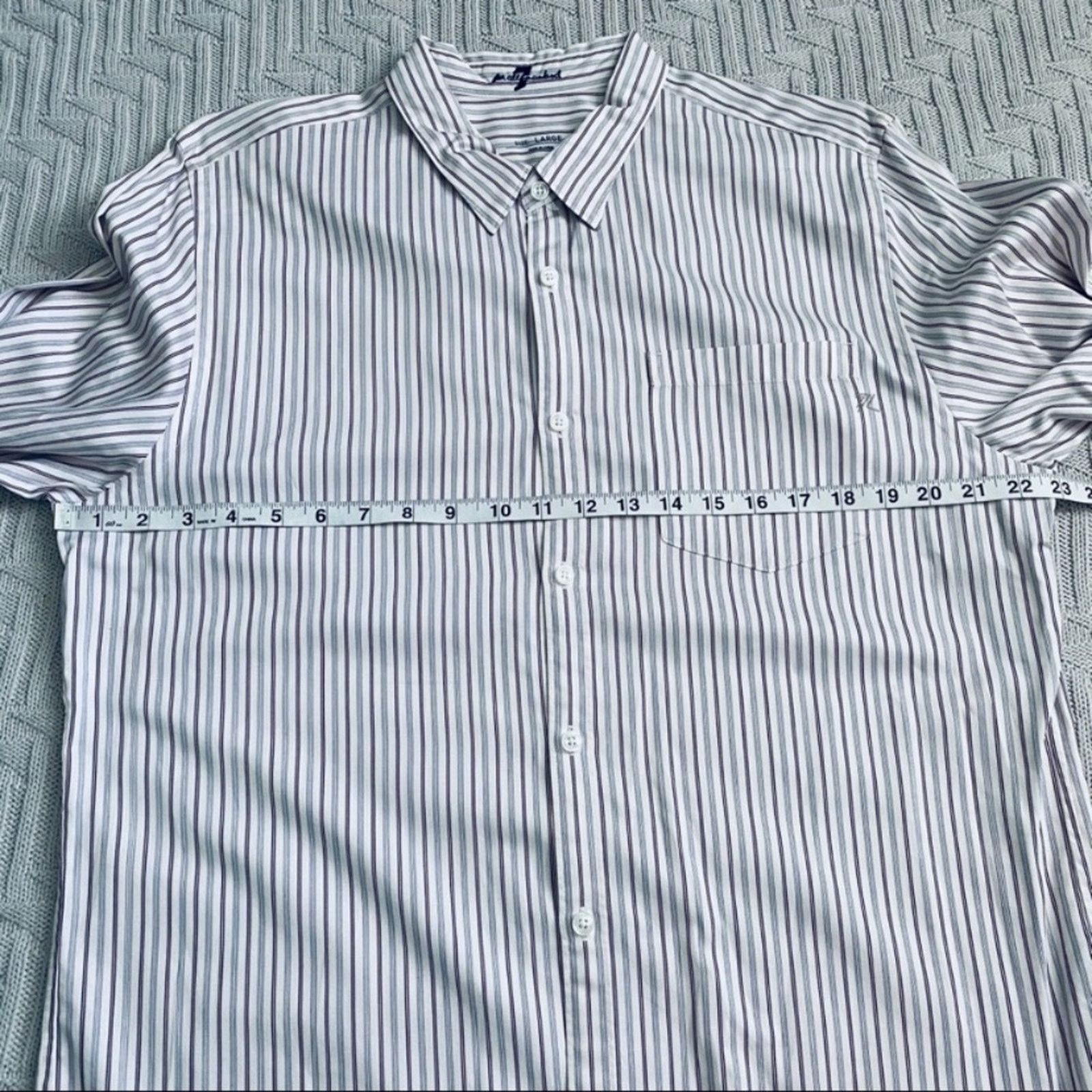 7 For All Mankind 7FAM pink/maroon striped button down Size US L / EU 52-54 / 3 - 6 Thumbnail