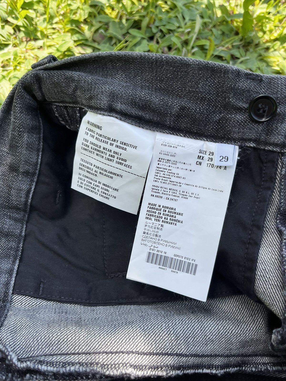 Prada 🔴 PRADA 2012 BLACK TAB LUXURY DENIM STREETWEAR Y2K JEANS Size US 29 - 13 Thumbnail