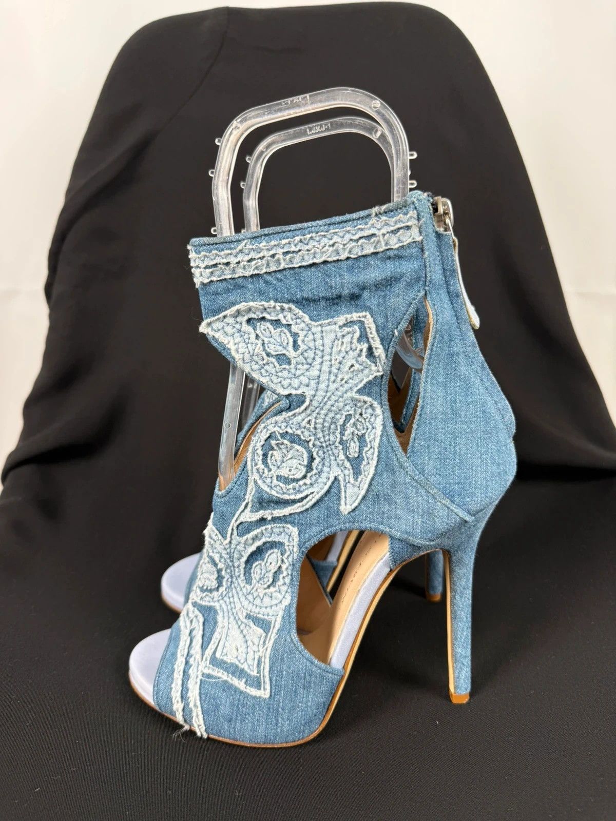 Ermanno Scervino Ermanno Scervino Denim Cloth Sandals Heels size 37 Size US 7 / IT 37 - 3 Thumbnail