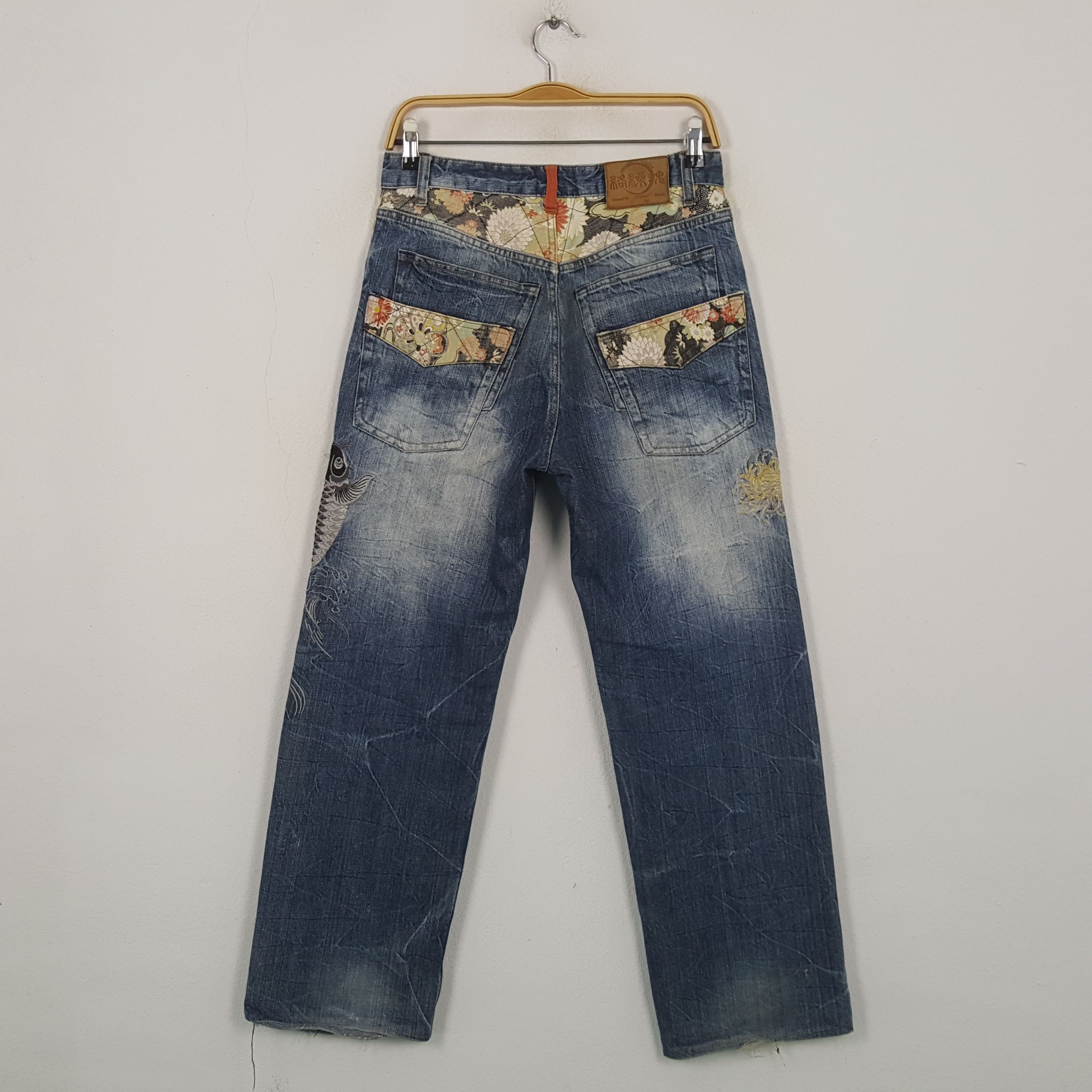 Japanese Brand Vintage Karakuri Tamashii Japanese Brand Denim RR9 Size US 29 - 4 Thumbnail