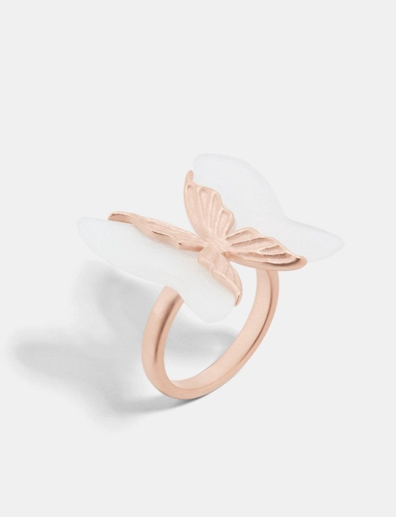Dior Dior Herbarium Ring Pink-Finish Metal White Frosted Resin Size ONE SIZE - 1 Thumbnail