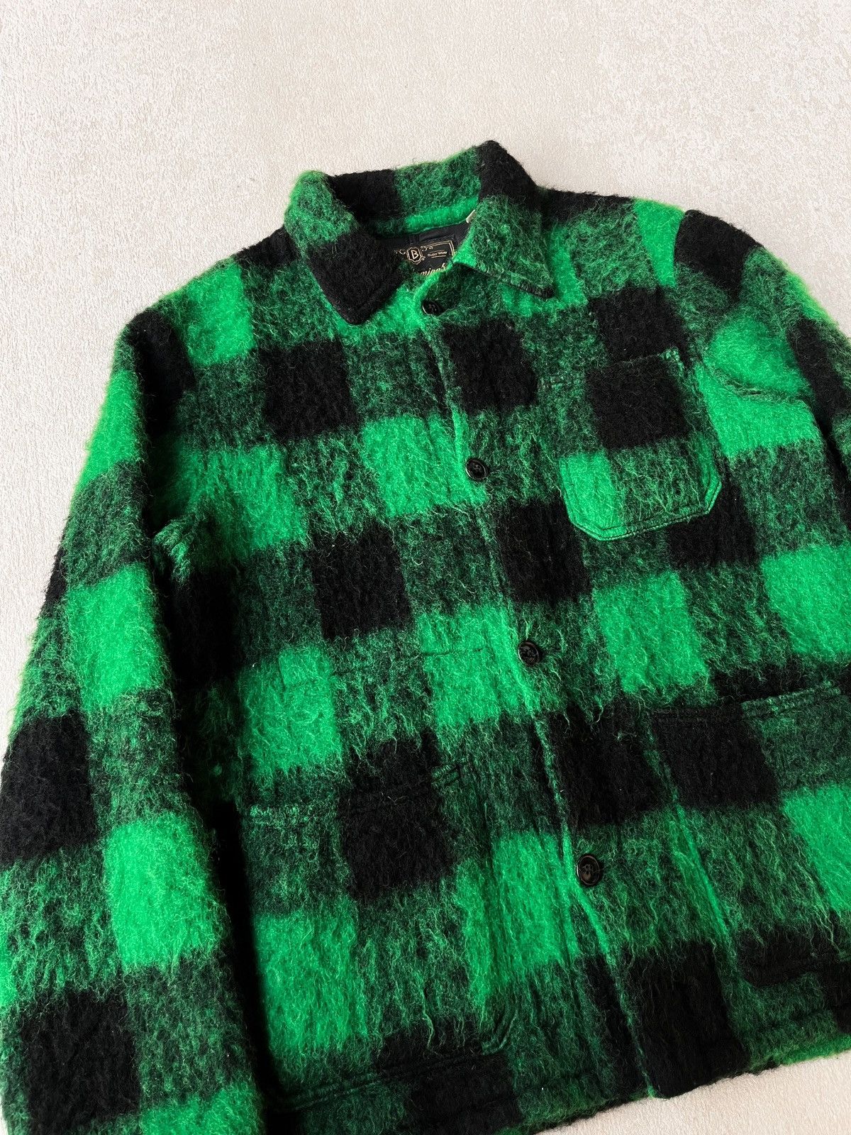 Japanese Brand BohemianS 🇯🇵 Wool / Mohair Plaid Chore jacket Size US L / EU 52-54 / 3 - 6 Thumbnail