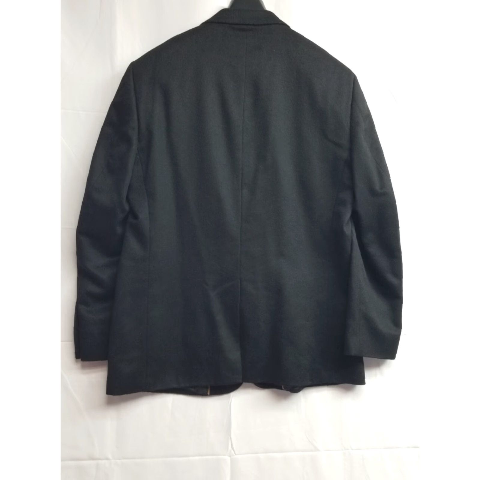 Vintage Adolfo Jacket Mens 42R Black 100% Cashmere 2 Button Blazer Solid All Occassion Regular Size 42 Black Mens Size 42R - 2 Thumbnail