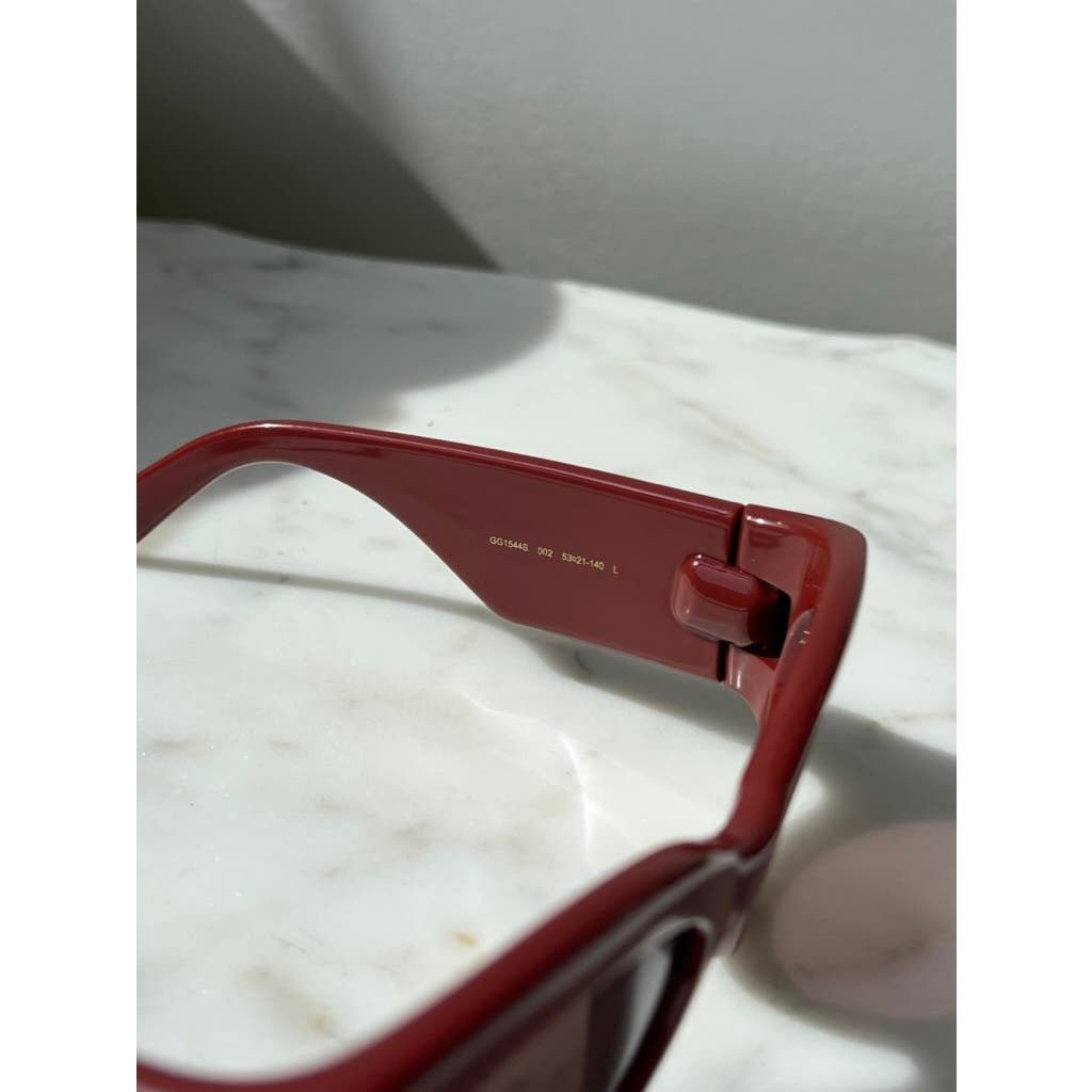 NEW Gucci GG1544S Burgundy Thick Rim Marmont Sunglasses