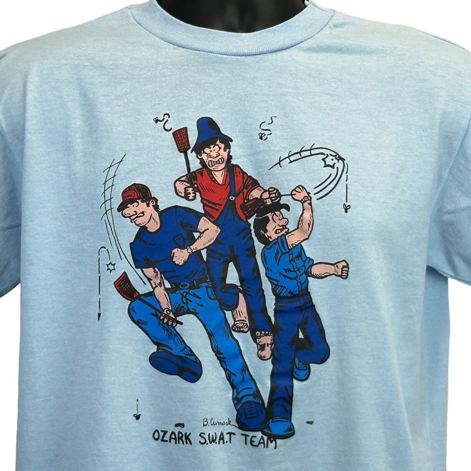 Vintage Vintage Ozark SWAT Team T Shirt Missouri Flies Fly Swatter L Size US L / EU 52-54 / 3 - 1 Thumbnail