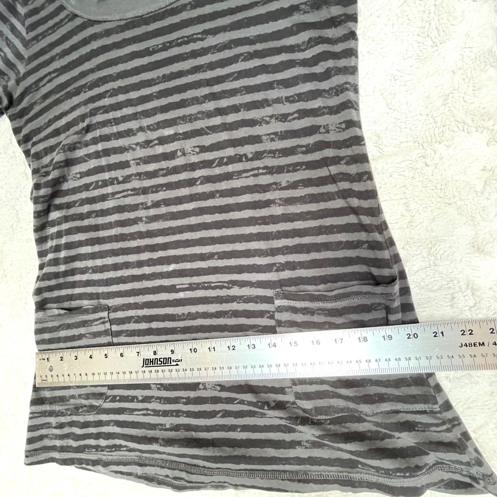 MCM CMC Color Me Cotton Women's Cowl Neck Shift Dress Cotton Stripe Gray Size Small Size S / US 4 / IT 40 - 4 Thumbnail