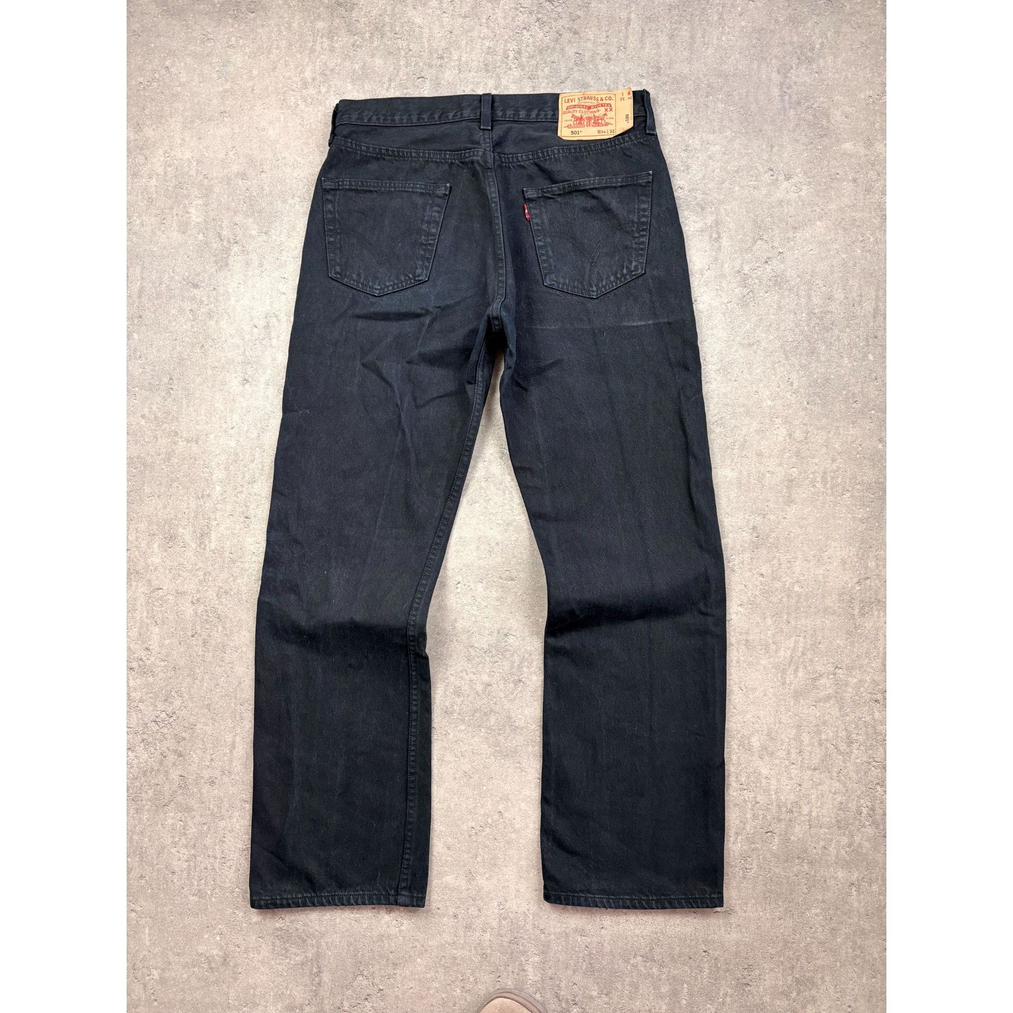 Levi's Levi’s 501 Original Fit Men's Black Jeans W34 L32 Vintage 20 Size US 34 / EU 50 - 2 Thumbnail